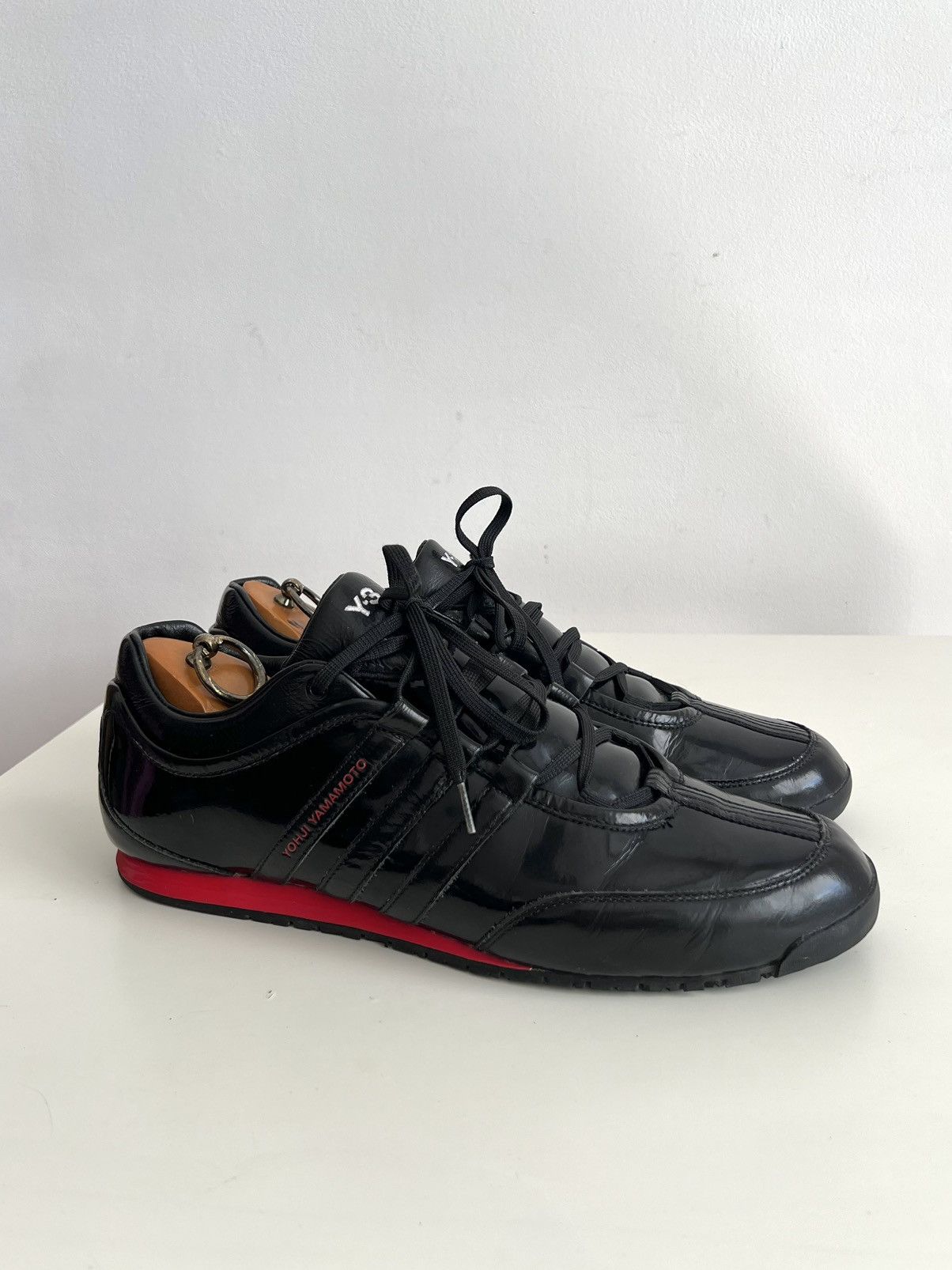 Y-3 🔥F/W08 Y-3 Yohji Yamamoto x Adidas Boxing Patent Sneakers Size US 10.5 / EU 43-44 - 2 Thumbnail
