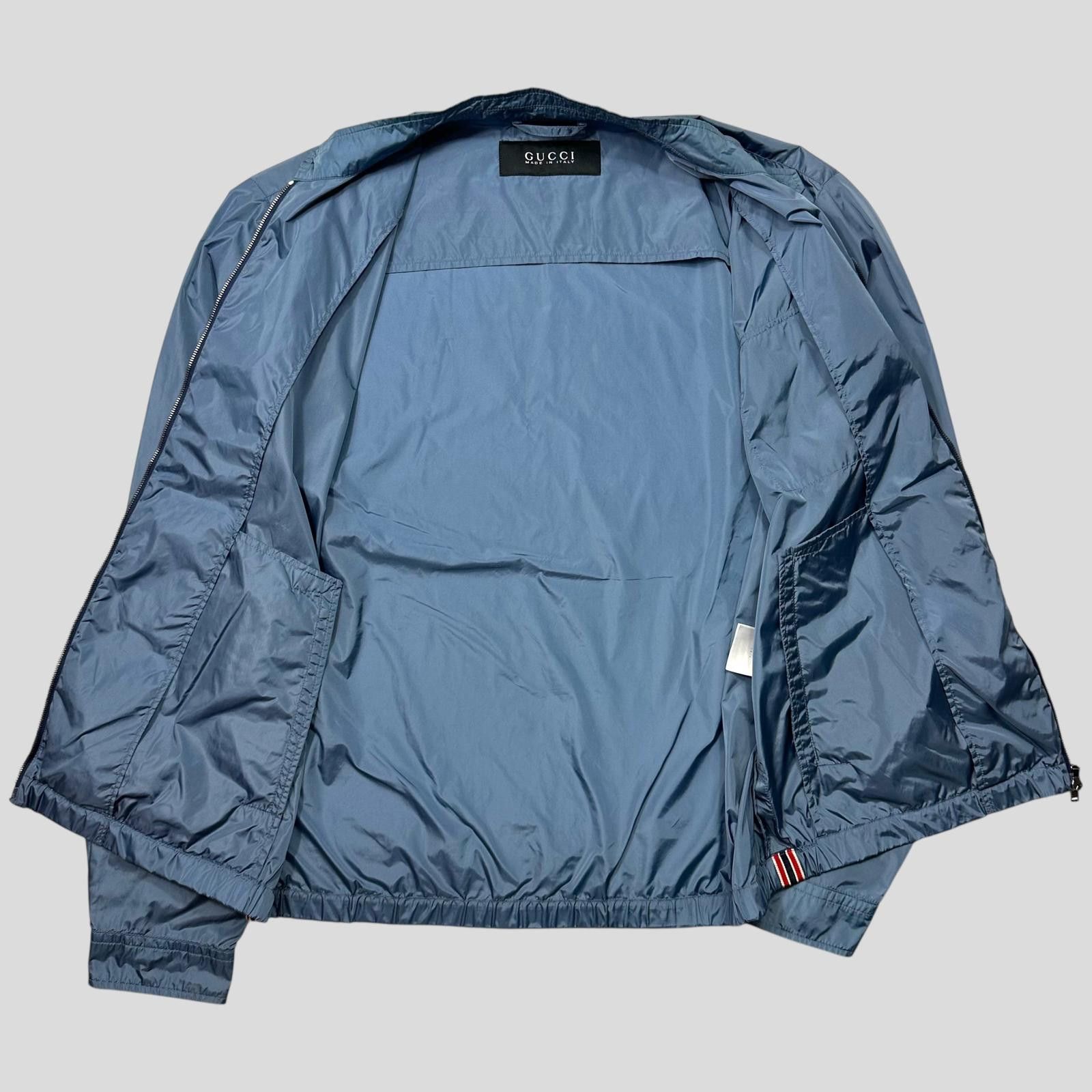 Gucci Gucci 2012 Baby Blue Stripe Seam Nylon Shimmer Jacket IT52 L Size US L / EU 52-54 / 3 - 10 Thumbnail