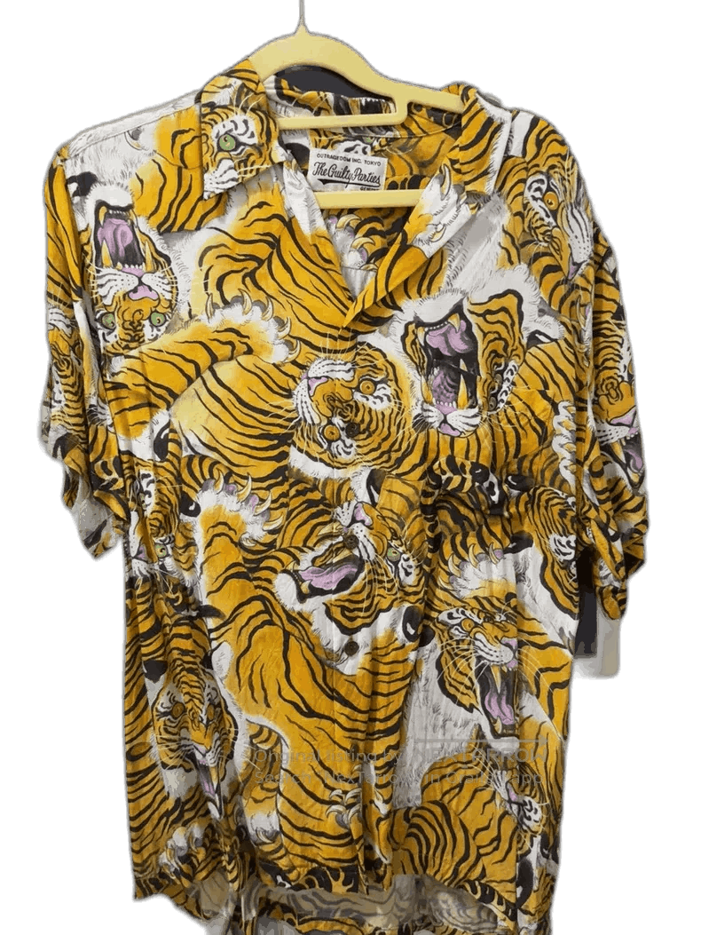 Vintage wakco Maria Tiger Print Short Sleeve Shirt Size US S / EU 44-46 / 1 - 2 Thumbnail