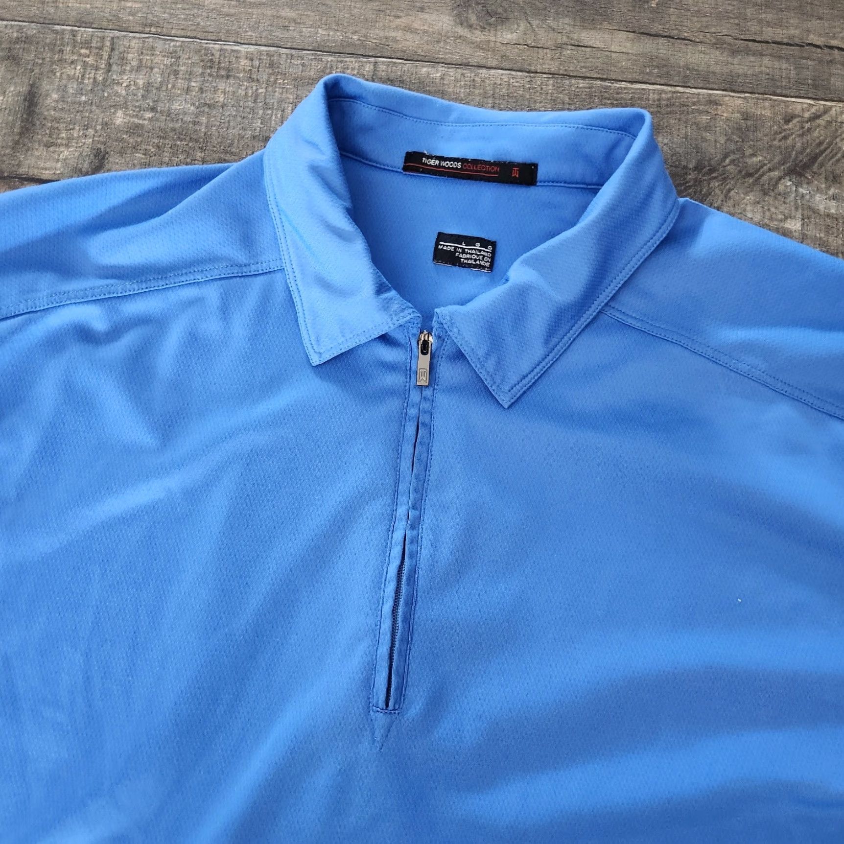 Nike VINTAGE Nike Tiger Woods 1/4 Zip Pullover Mens Large Blue Collared Performance Size US L / EU 52-54 / 3 - 2 Thumbnail