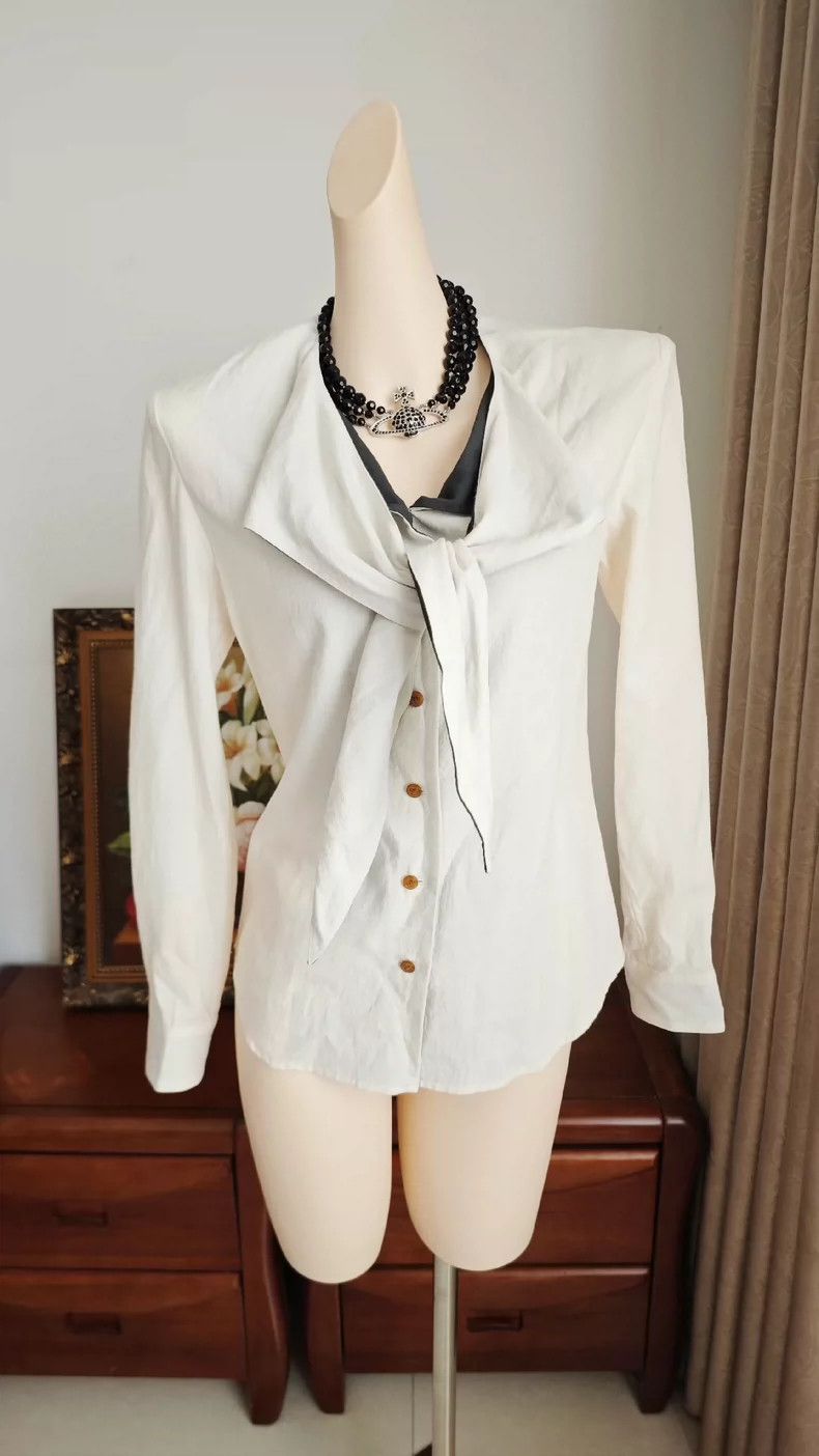 Vivienne Westwood Vivienne Westwood size2 French elegant bow-tied shirt Size M / US 6-8 / IT 42-44 - 5 Thumbnail