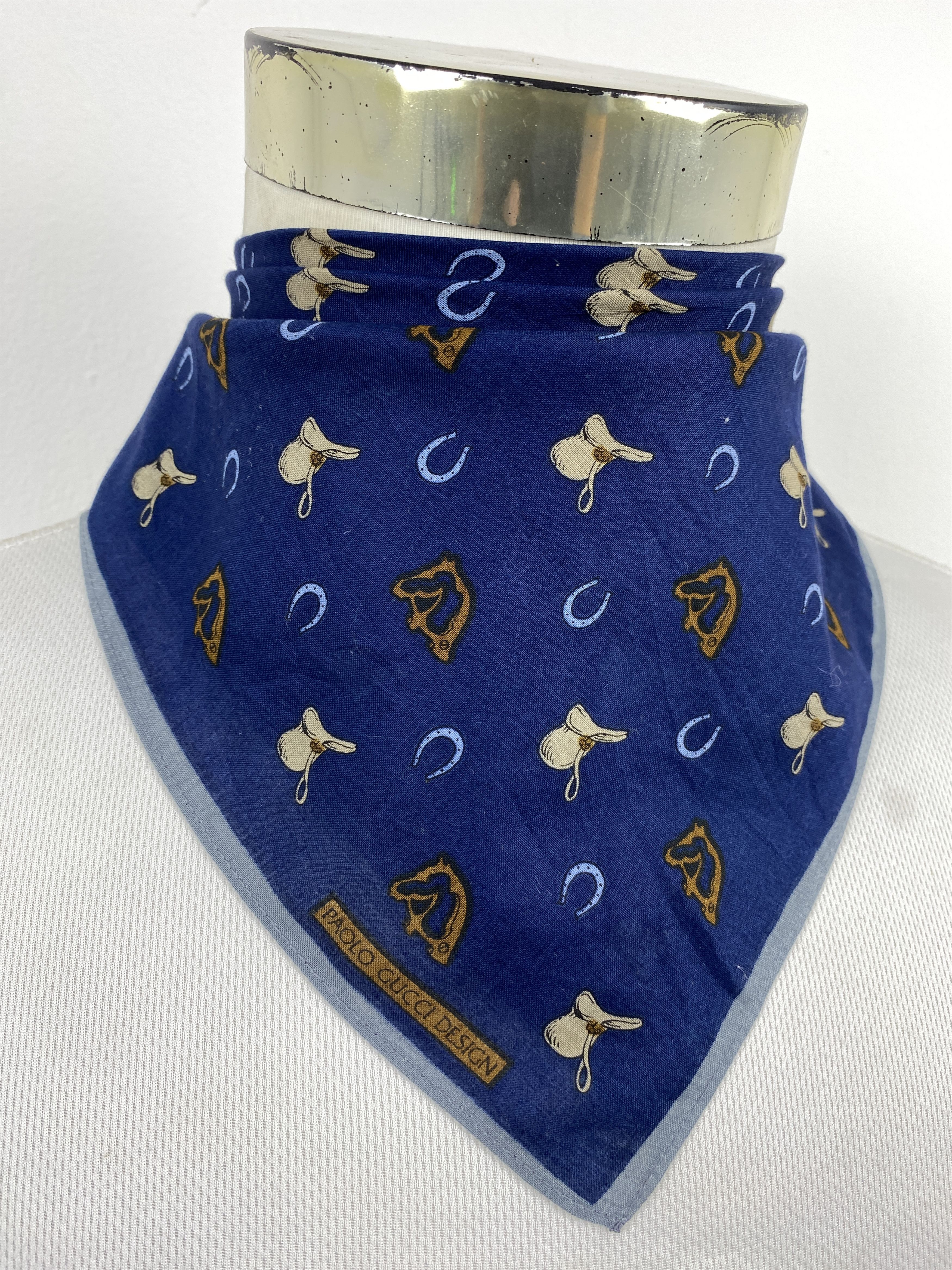 Paolo Gucci Vintage Paolo Gucci Handkerchief Bandana Neckerchief HKC1108 Size ONE SIZE - 2 Thumbnail