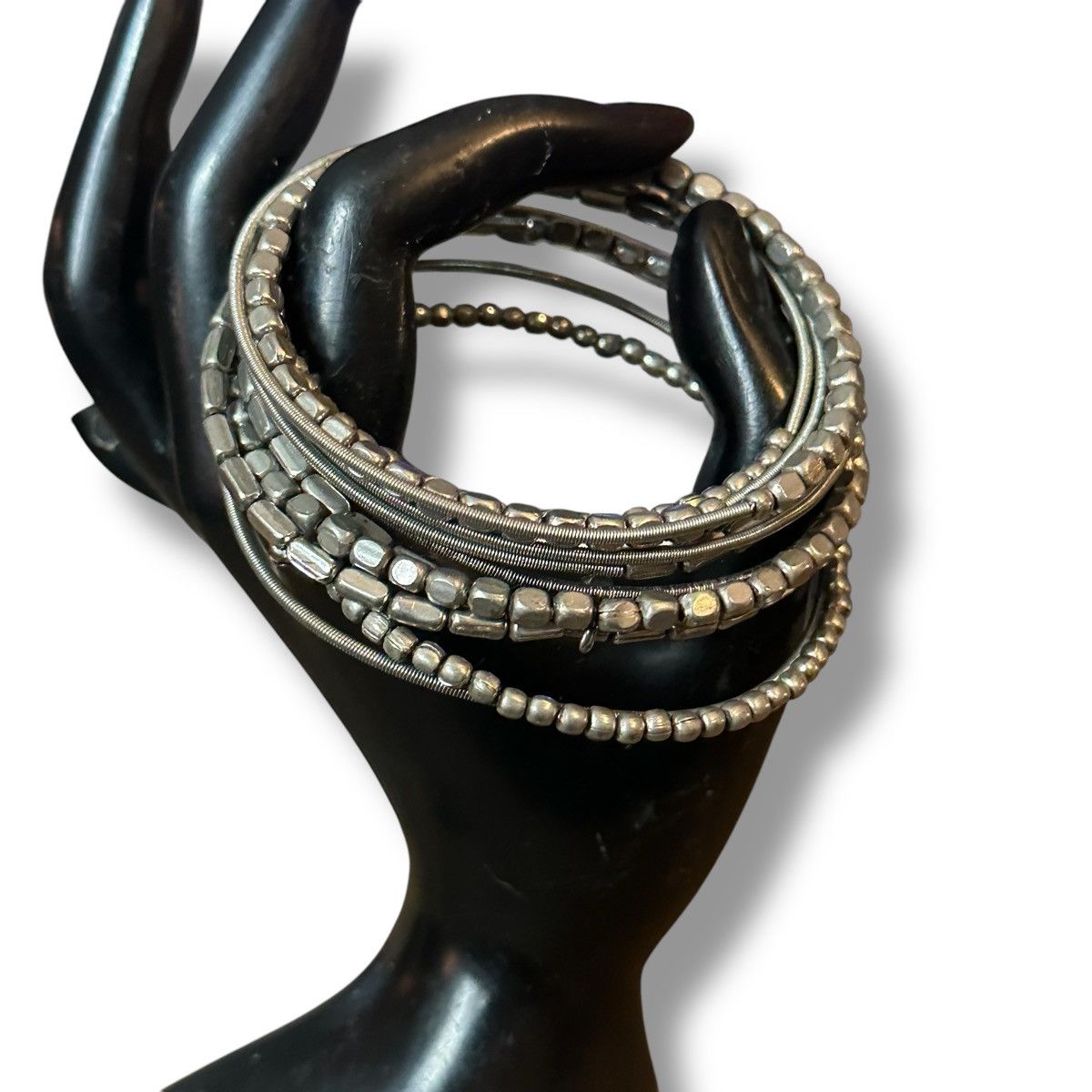 Other Silver tone pebble bead wire wrap bracelet Size ONE SIZE - 3 Thumbnail