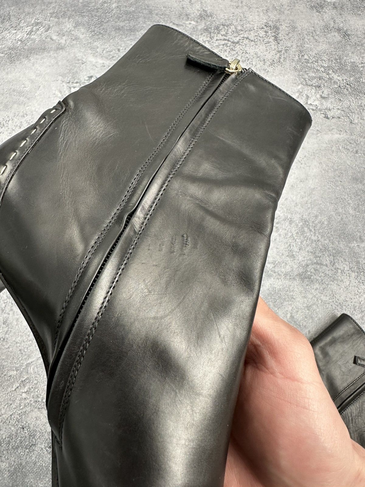 Gucci Gucci by Tom Ford Vintage Leather Boots Black Heels 39 1/2C Size US 9.5 / IT 39.5 - 15 Thumbnail