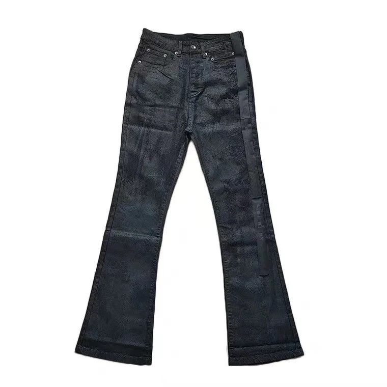 image of Designer Wax Flare Denim in Black, Men's (Size 30)