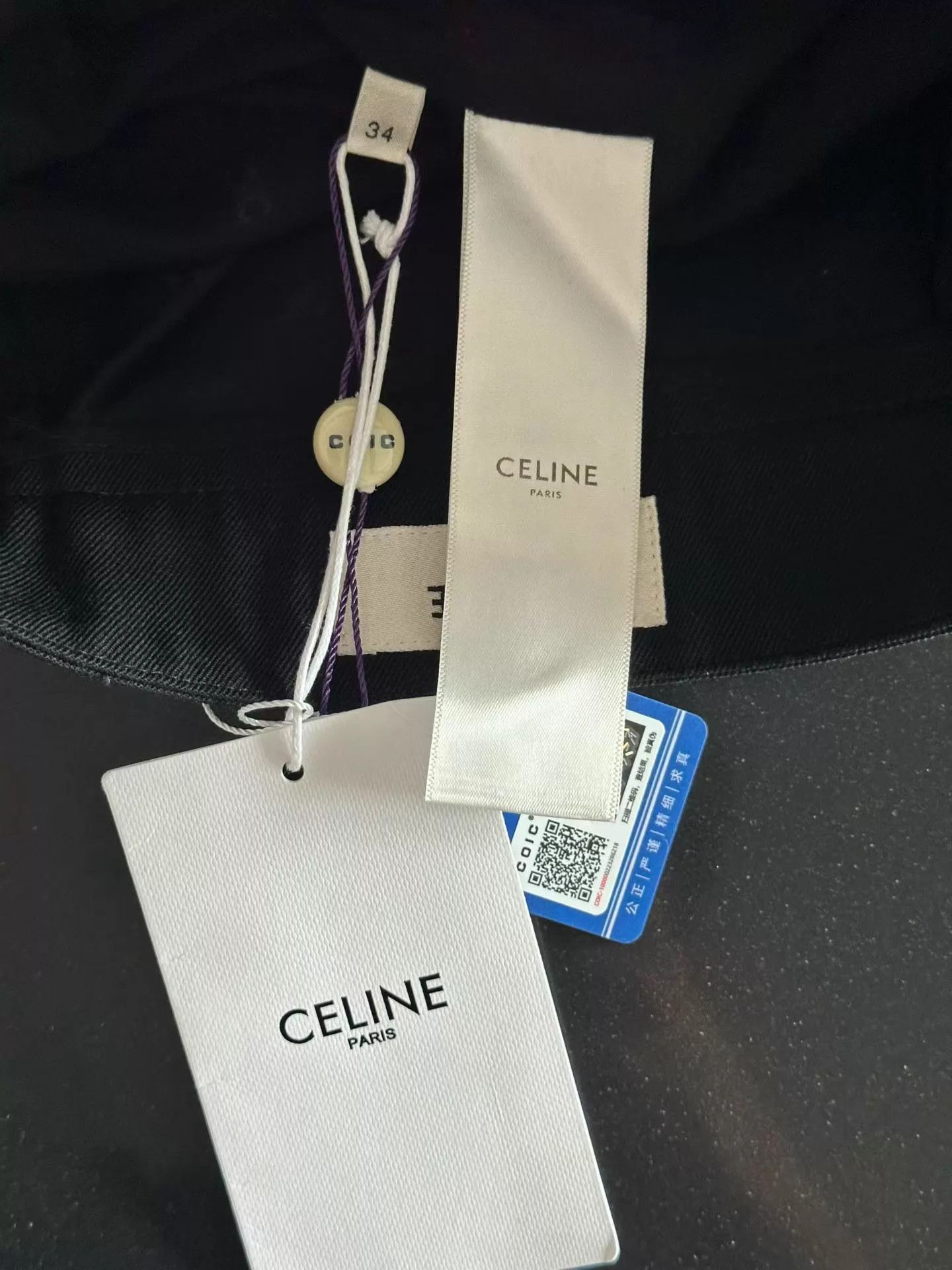 Celine CELINE Triomphe Gold Buckle Short Skirt Women's 34 Size 24" / US 00 / IT 34 - 4 Thumbnail