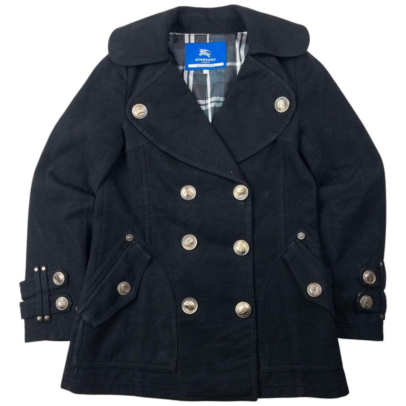 Burberry Vintage 2000s Burberry Blue Label Lined Peacoat Jacket SizeM Size M / US 6-8 / IT 42-44 - 1 Thumbnail