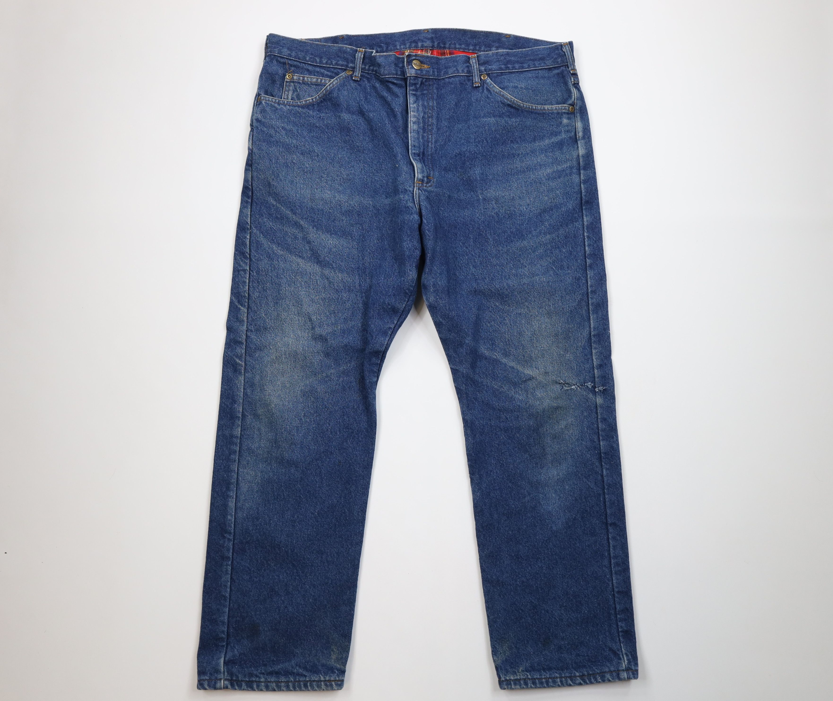 L.L. Bean Vintage 90s LL Bean Flannel Lined Straight Leg Jeans USA Size US 44 / EU 60 - 2 Thumbnail