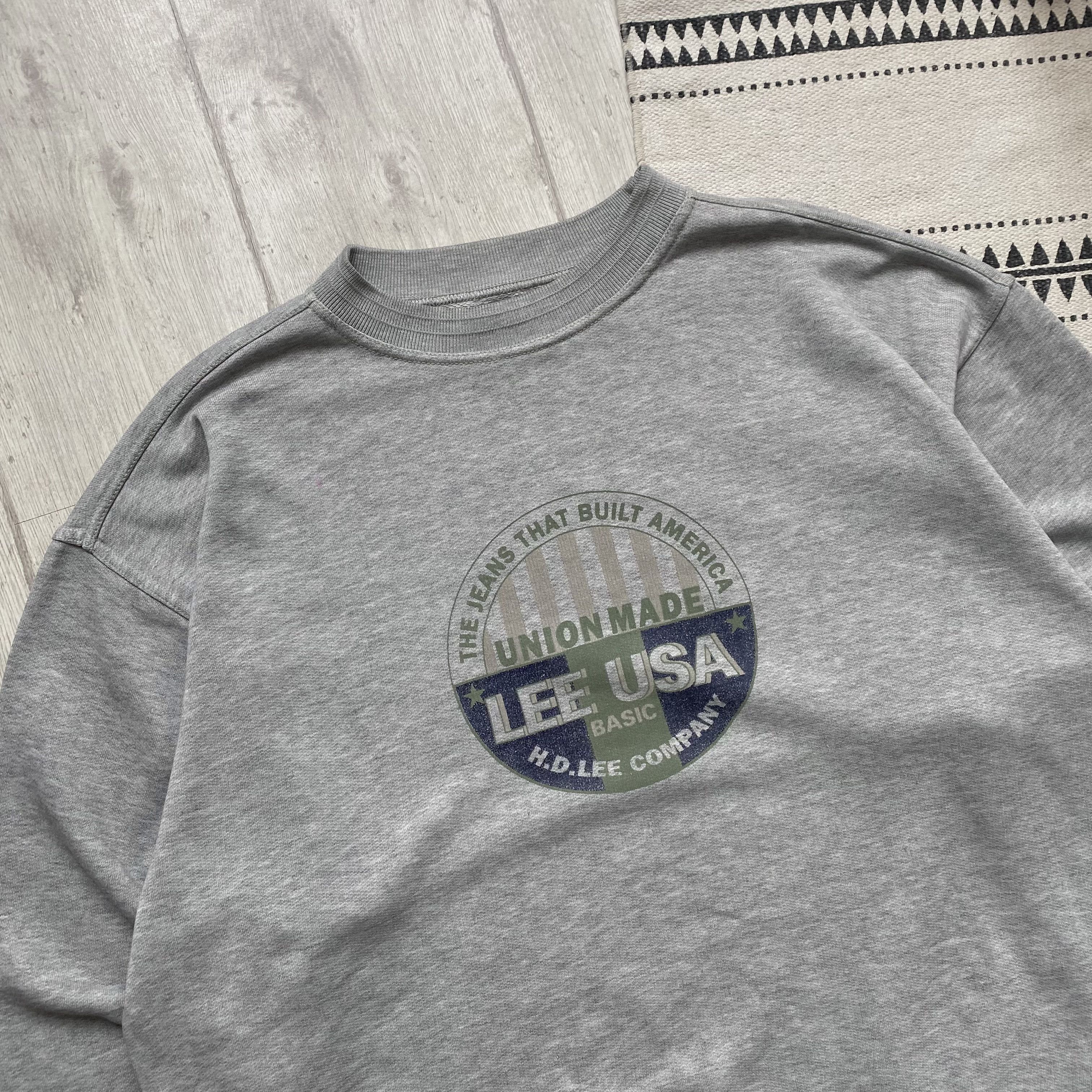 Lee 90s Vintage Lee USA Sweatshirt Crewneck Big Logo Size US XL / EU 56 / 4 - 4 Thumbnail