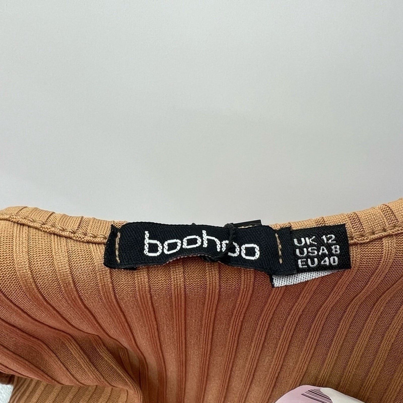 Boohoo Boohoo Tan Ribbed Knit Scooped Cropped Tank Top Size 12 NWT Size XL / US 12-14 / IT 48-50 - 7 Thumbnail