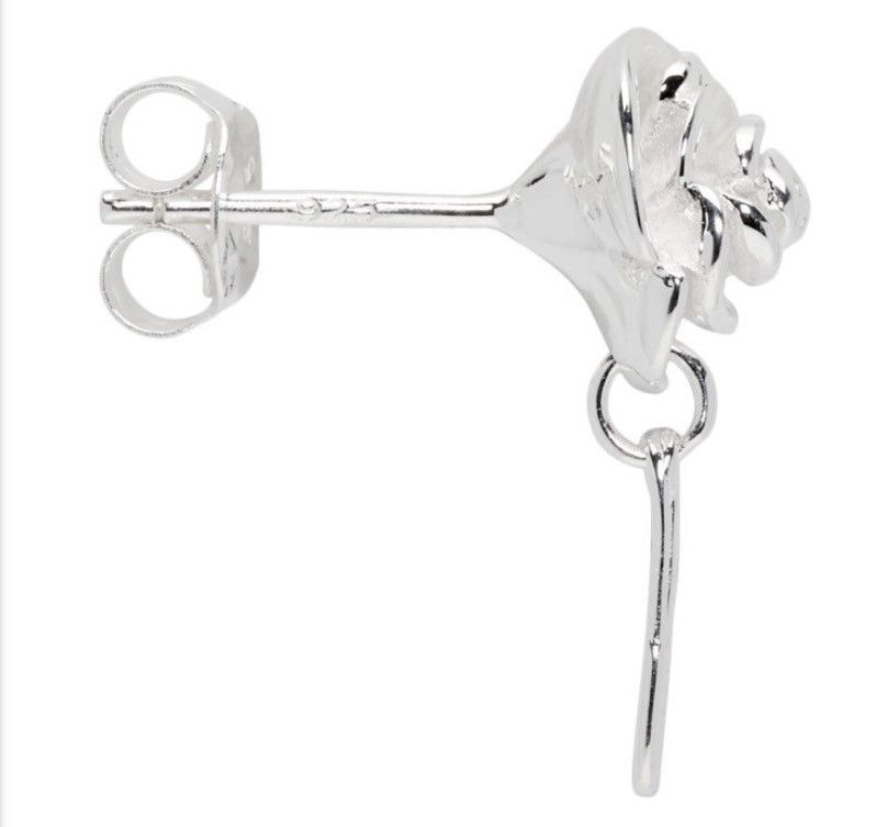 Stolen Girlfriends Club Stolen Girlfriends Club Rose Paperclip Silver Earrings Size ONE SIZE - 2 Thumbnail