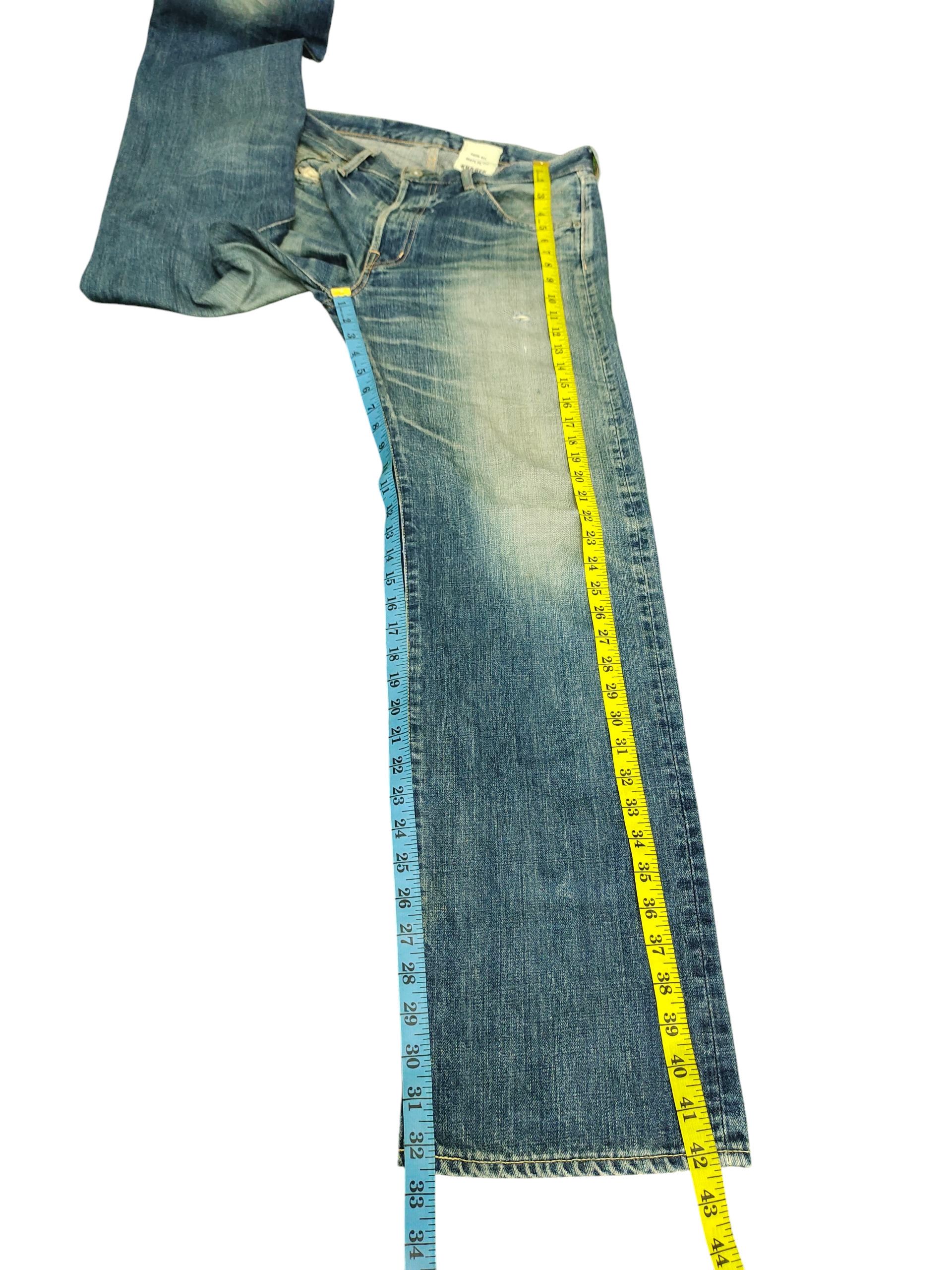 Kapital Quadro Japan Jeans - Clawmark Distress Faded Denim Size US 32 / EU 48 - 14 Thumbnail