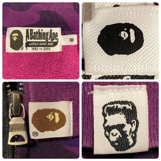 Bape BAPE Purple camo x Blue camo separate shark full zip hoodie Size US M / EU 48-50 / 2 - 8 Thumbnail