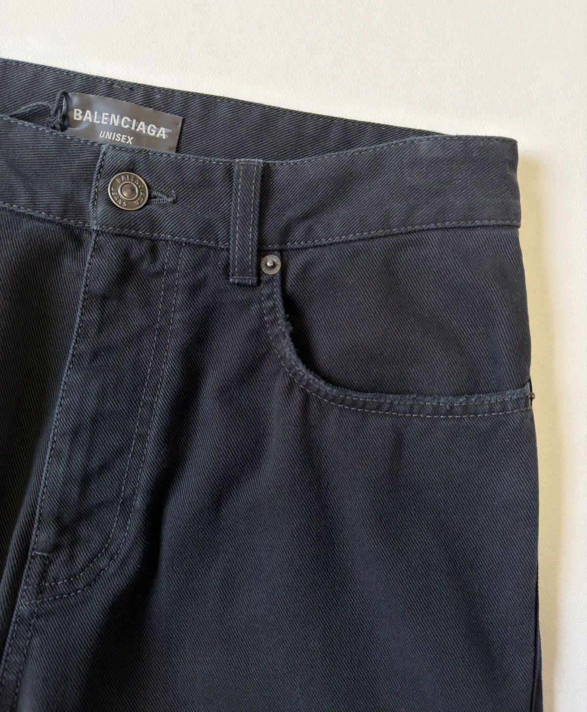 Balenciaga ‘Heel Bite’ Soft Black Left Hand Denim Jeans Size US 30 / EU 46 - 9 Thumbnail
