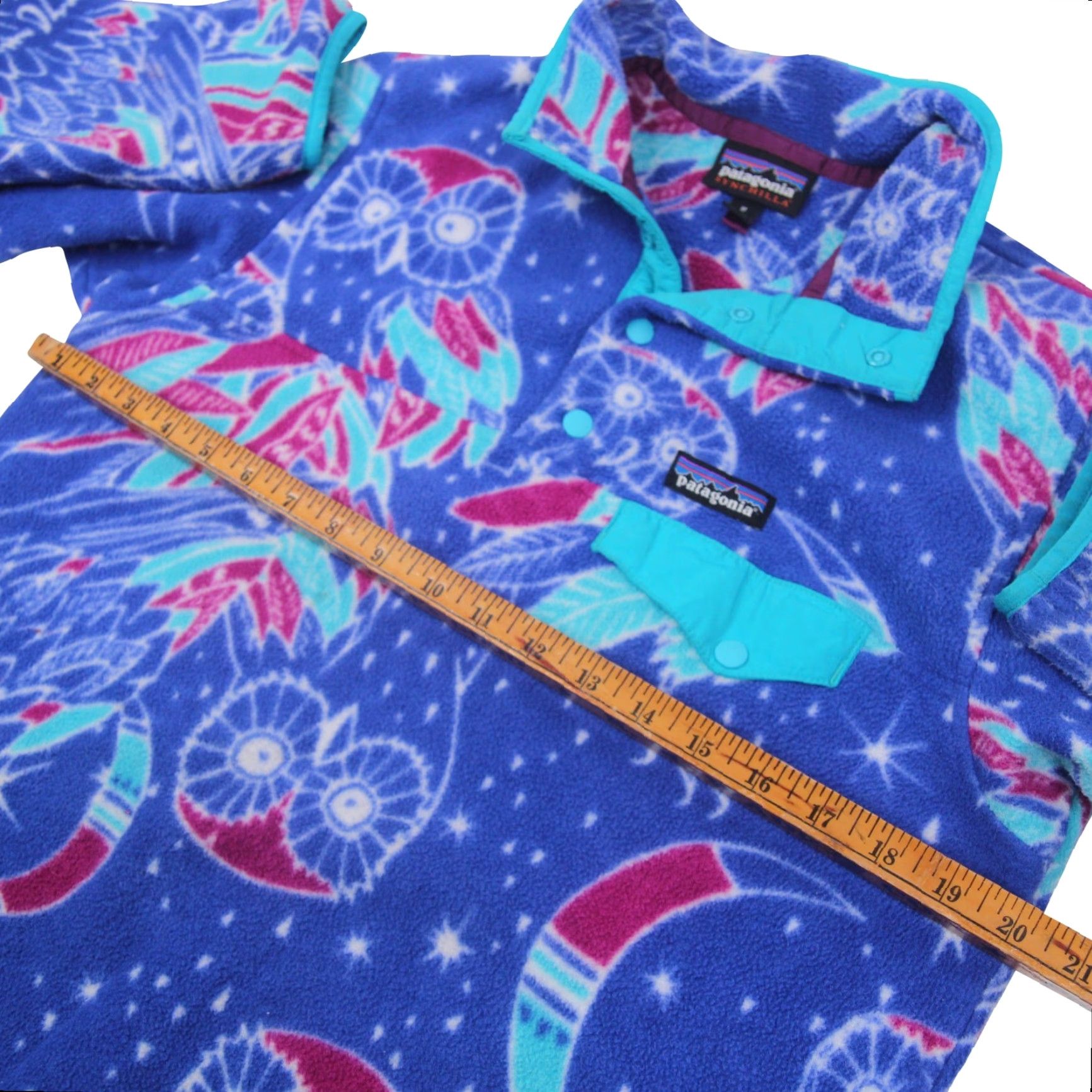 Patagonia Patagonia Synchilla Harvest Moon Womens M Allover Owl Print Snap T Sweater Size M / US 6-8 / IT 42-44 - 5 Thumbnail