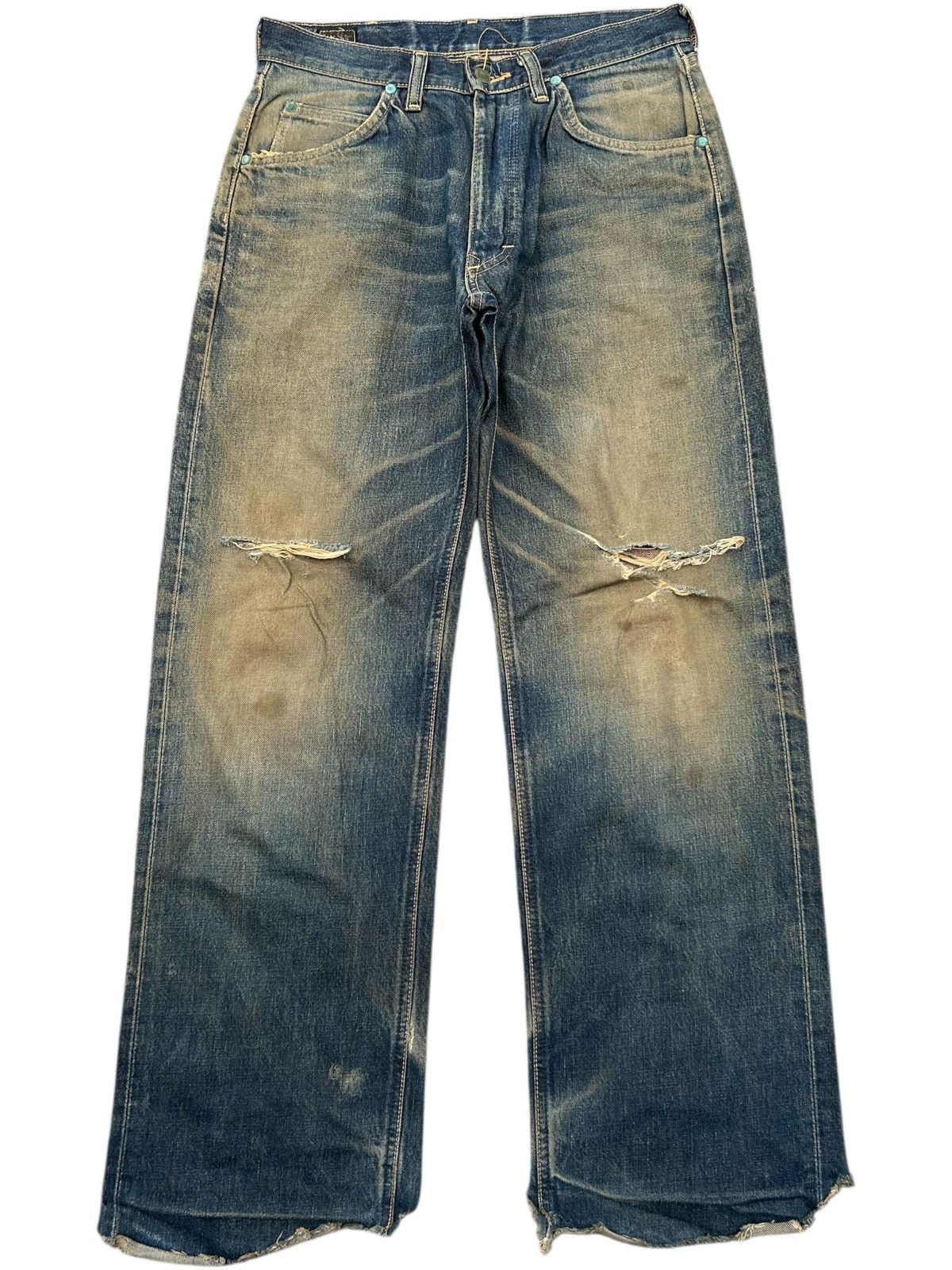 Japanese Brand × Kapital × Vintage Rusty Lee Selvedge Baggy Distressed Vintage Denim Jeans Size US 30 / EU 46 - 1 Thumbnail