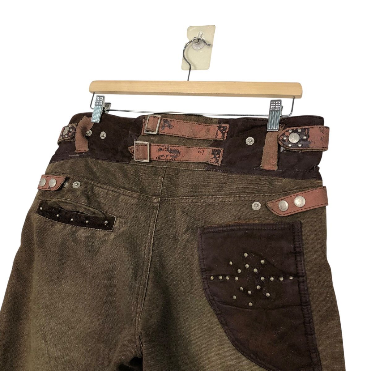 Japanese Brand 🔥CROPPED BIKER PUNK PANTS DISTRESSED IF SIX WAS NINE STYLE Size US 34 / EU 50 - 15 Thumbnail