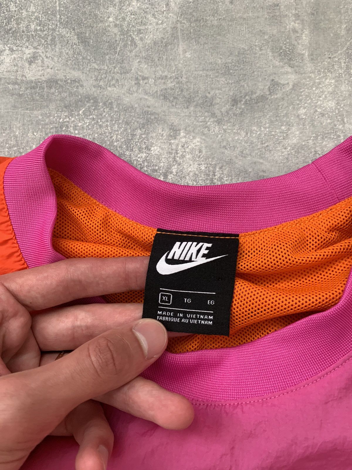 Nike × Vintage Vintage Nike Nylon Drill Sweatshirt Size US XL / EU 56 / 4 - 8 Thumbnail