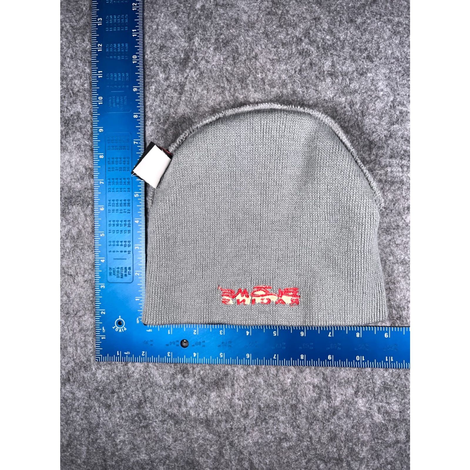 Vintage Biome Racing Beanie Toque Adult One Size Gray Knit 100% Acrylic Ski Outdoors Size ONE SIZE - 4 Thumbnail
