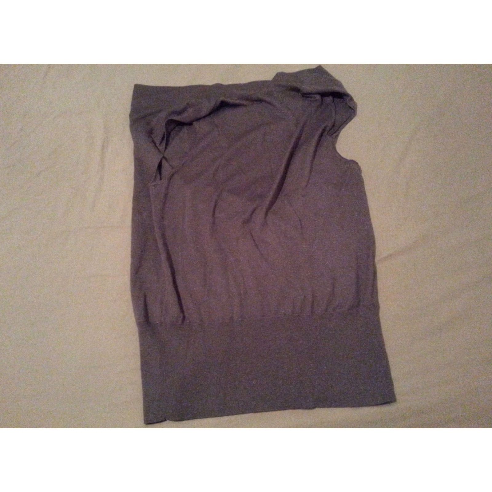 Ann Taylor Womens Ann Taylor Shirt Blouse L Large Beige Ruffle Scoop Neck Womens Blouse Size L / US 10 / IT 46 - 2 Thumbnail