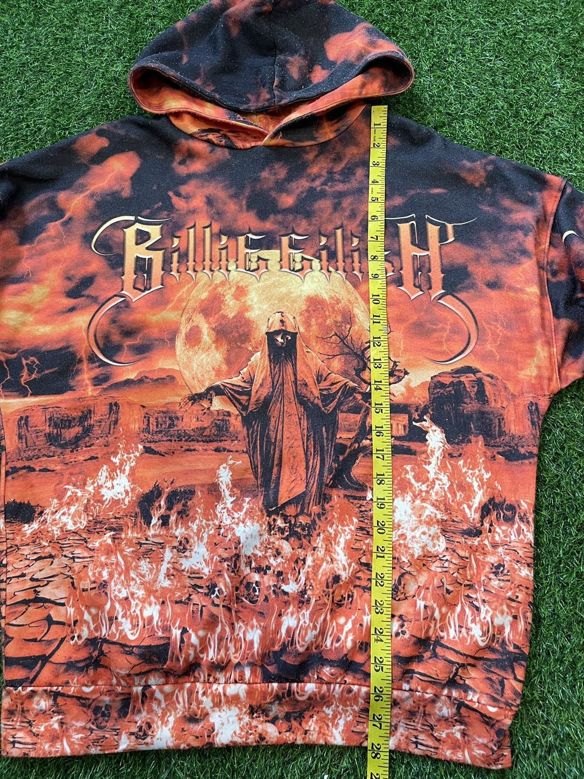 Band Tees × Billie Eilish Billie Eilish Flame Solo Singer Hoodie Size US M / EU 48-50 / 2 - 4 Thumbnail