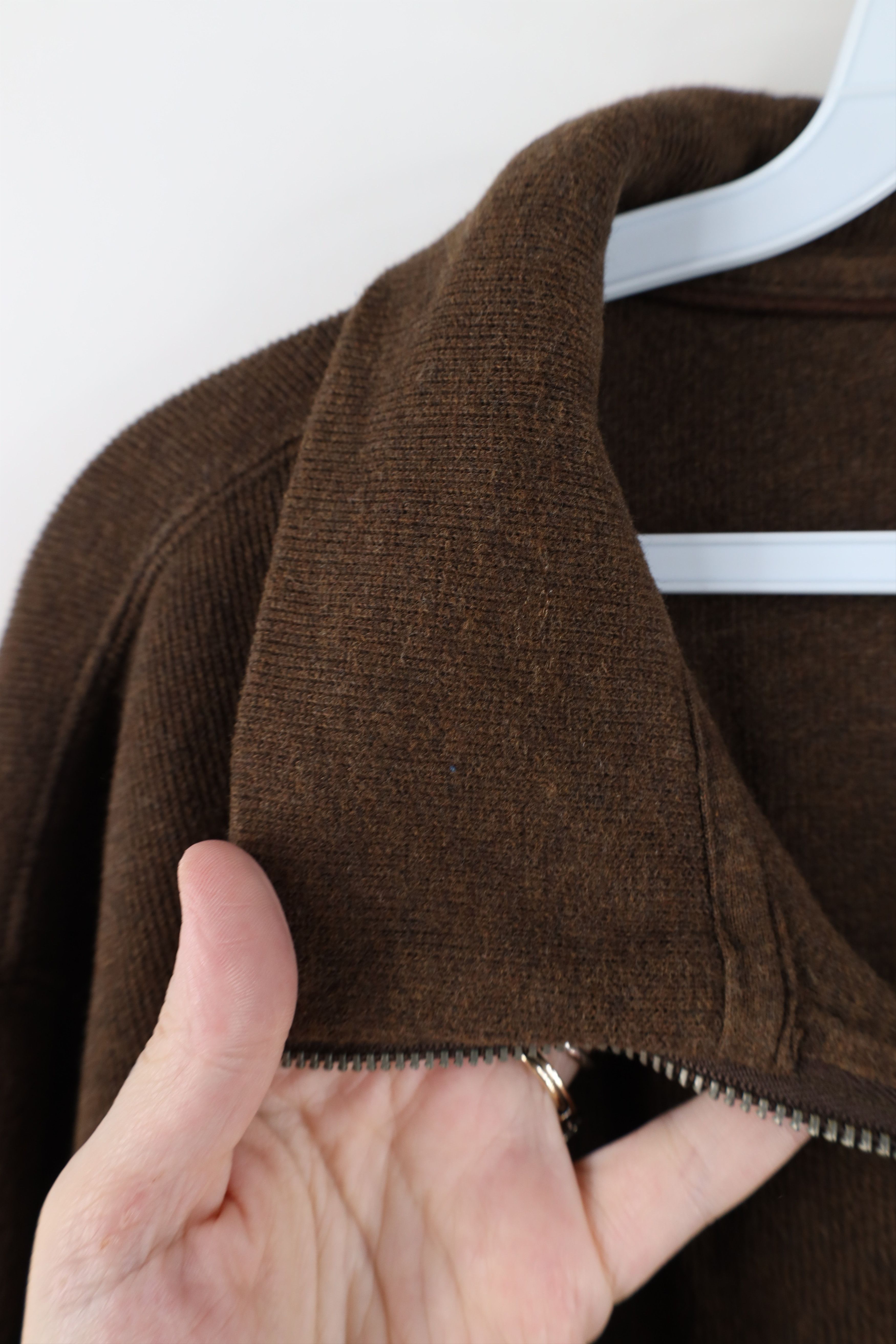 Ralph Lauren Vintage 90s Ralph Lauren Ribbed Knit Half Zip Sweater Brown Size US XXL / EU 58 / 5 - 9 Thumbnail