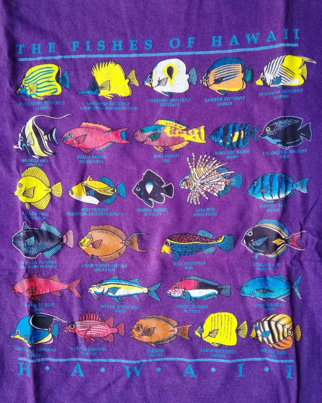 Vintage Vintage The Fishes of Hawaii Art Purple Graphic Tees Size US L / EU 52-54 / 3 - 2 Thumbnail