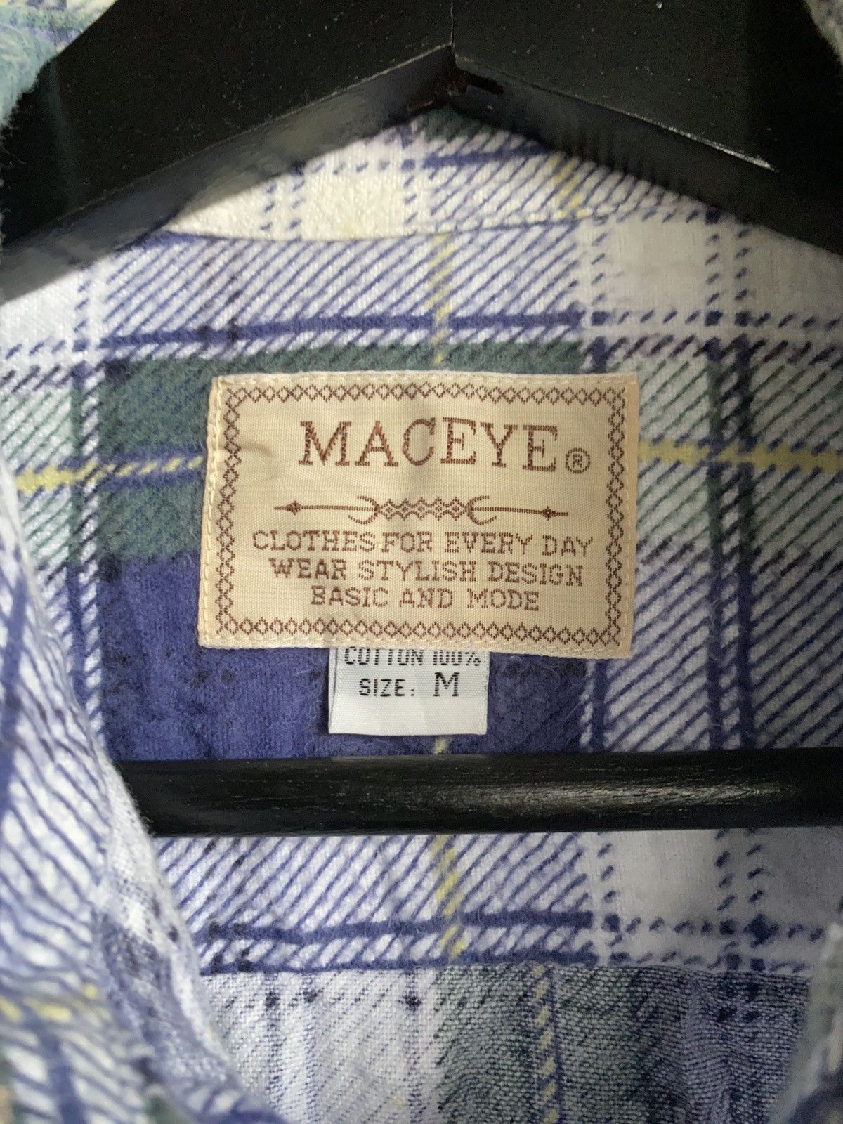 Japanese Brand Vintage MACEYE Plaid Flannel Shirt Workwear Style Size US M / EU 48-50 / 2 - 7 Thumbnail