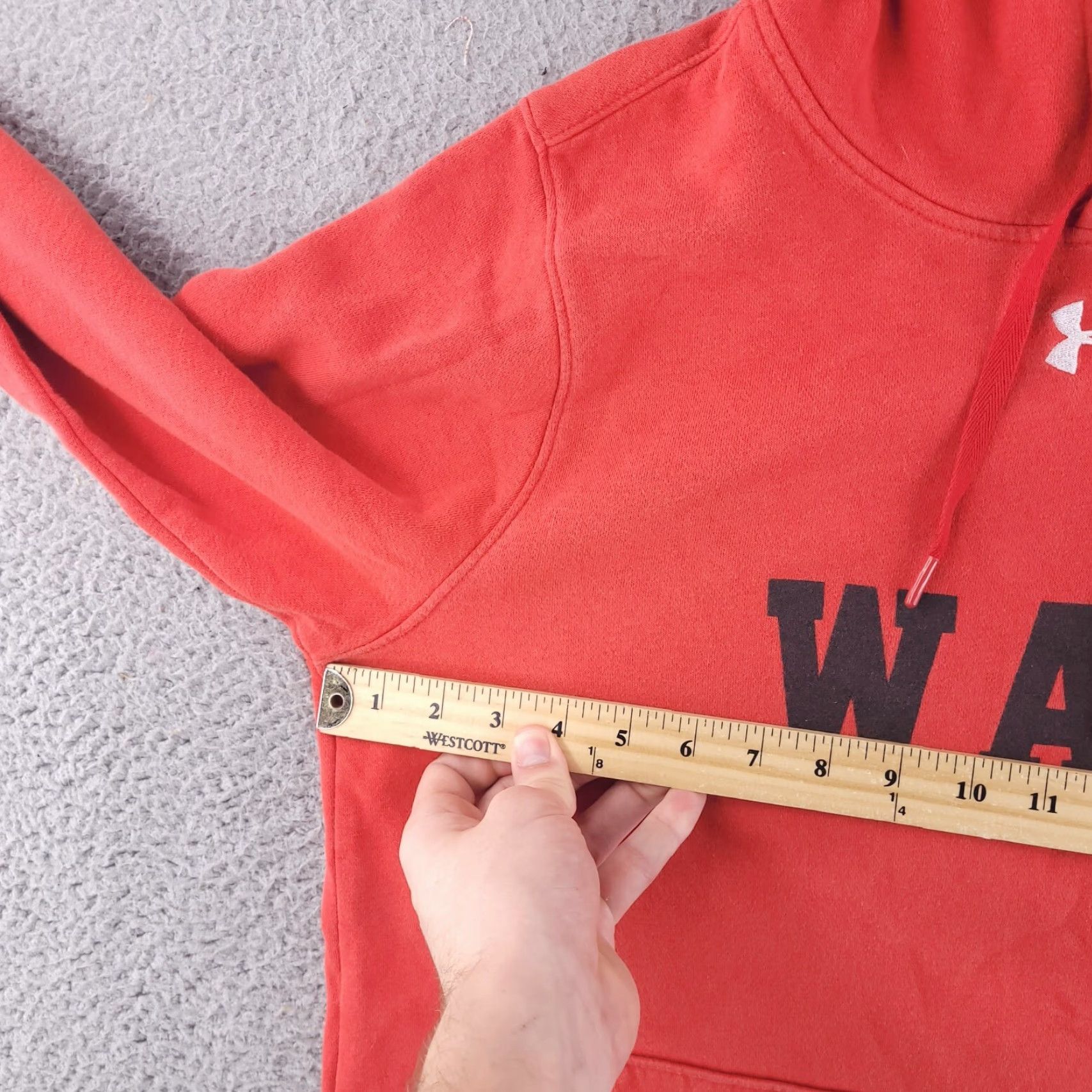 Under Armour Under Armour Hoodie Mens S Red Sweatshirt WAR Arrowhead Coldgear Pullover Boys? Size US S / EU 44-46 / 1 - 6 Thumbnail