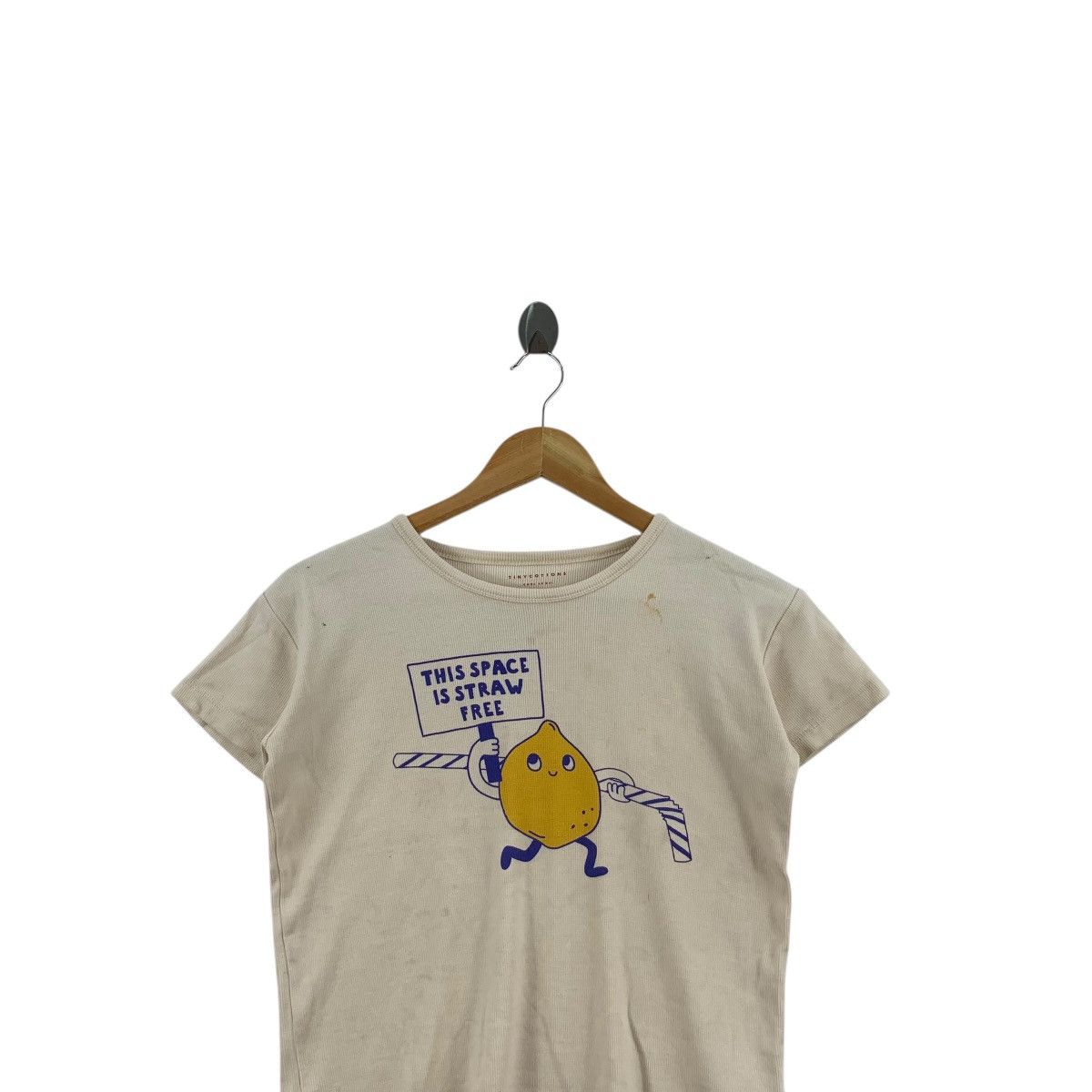 Vintage TINY COTTONS BARCELONA Straw Free Tee Shirt Top Preserve Size S / US 4 / IT 40 - 2 Thumbnail