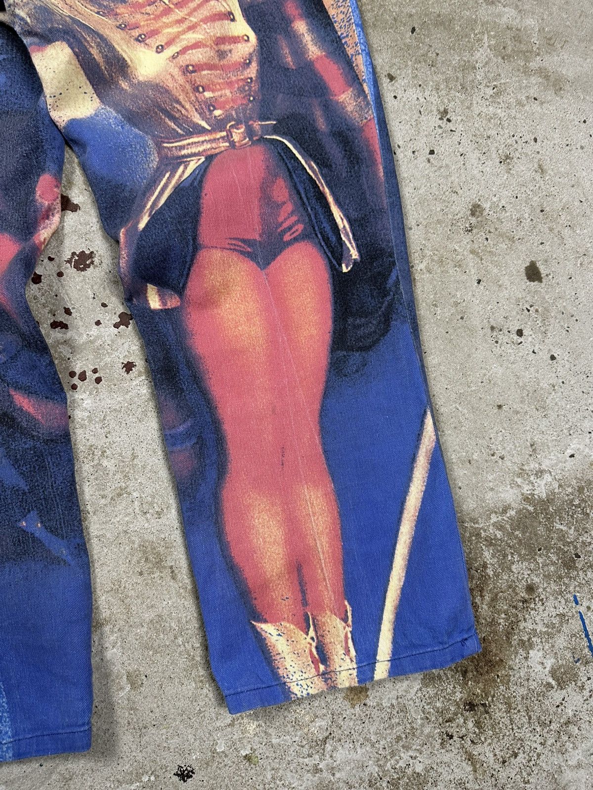 Japanese Brand × Vintage Vintage 90s American Flag Girl Print US Pants Rare Size US 30 / EU 46 - 12 Thumbnail