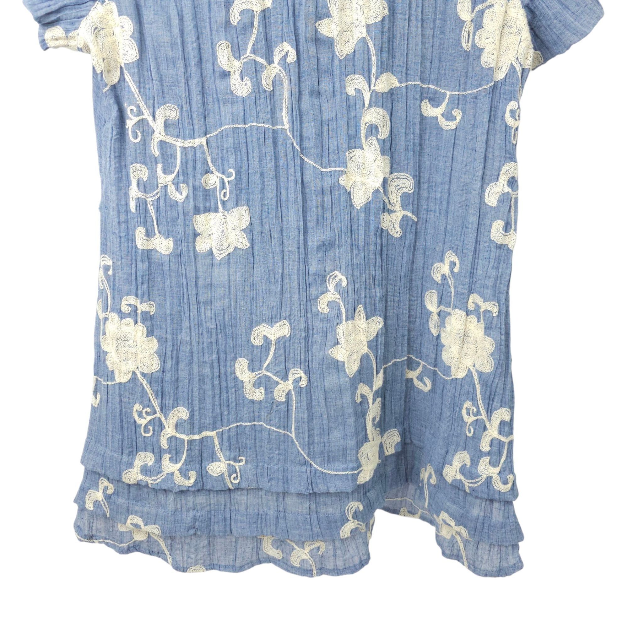 Soft Surroundings Soft Surroundings Pleated Floral Top Womens XS Embroidered Size XS / US 0-2 / IT 36-38 - 14 Thumbnail