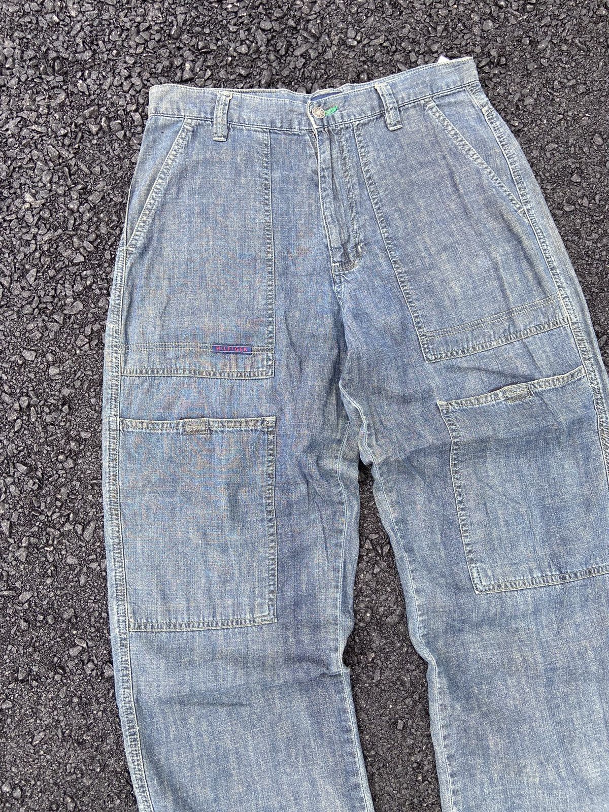 Tommy Hilfiger × Vintage TOMMY HILFIGER JEANS BAGGY Y2K Size US 33 - 3 Thumbnail