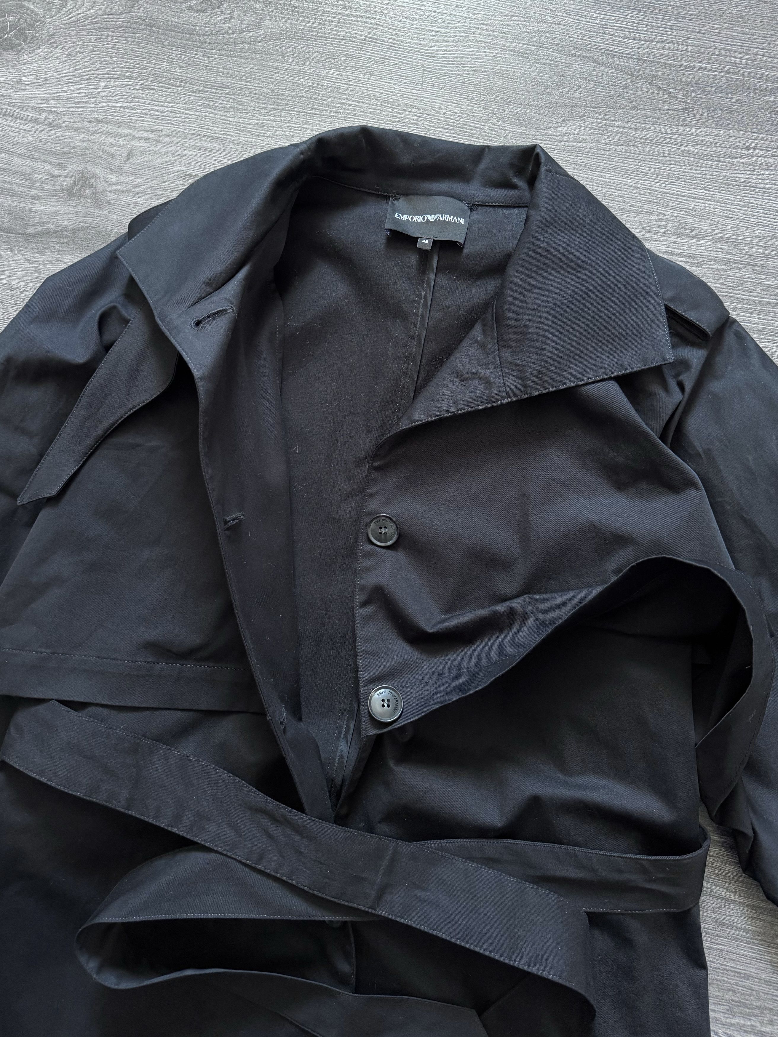 Emporio Armani Emporio Armani Belted Cotton Trench Women's Coat Size 48 Size L / US 10 / IT 46 - 7 Thumbnail