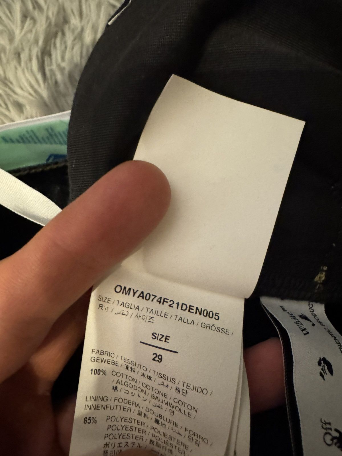 Off-White dark indigo printed jeans Size US 29 - 5 Thumbnail