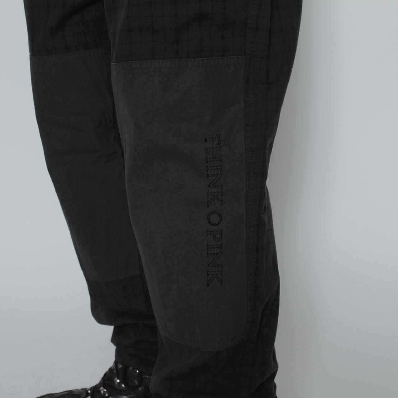 Vintage BLACK PLAID LIGHTWEIGHT DOOUBLE KNEE PANTS BY THINK PINK Size US 34 / EU 50 - 5 Thumbnail