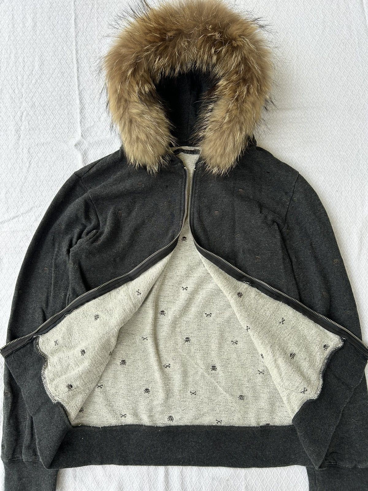 If Six Was Nine Shaggy fur hoodie skull zip style Ifsixwasnine lgb Size US M / EU 48-50 / 2 - 4 Thumbnail