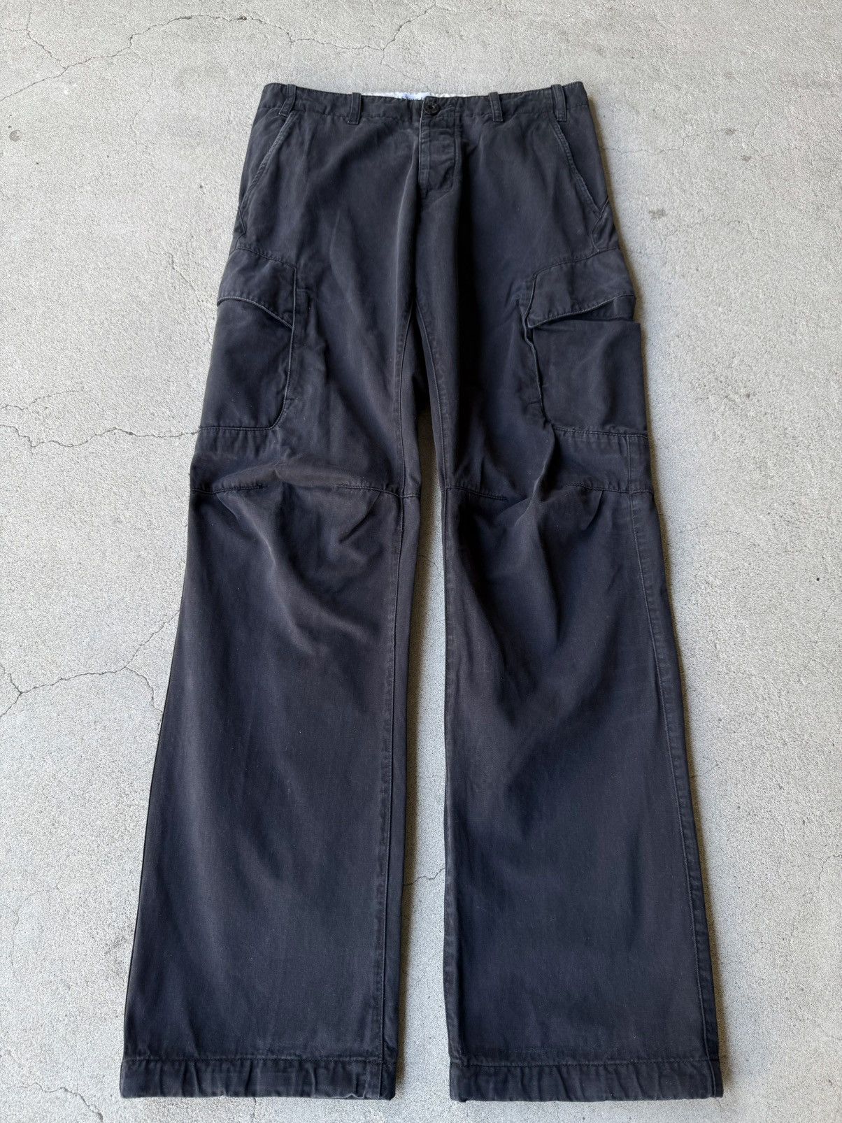 Stone Island 2000s STONE ISLAND Black Oversized Multi Pocket Cargo Pants Size US 30 / EU 46 - 1 Thumbnail