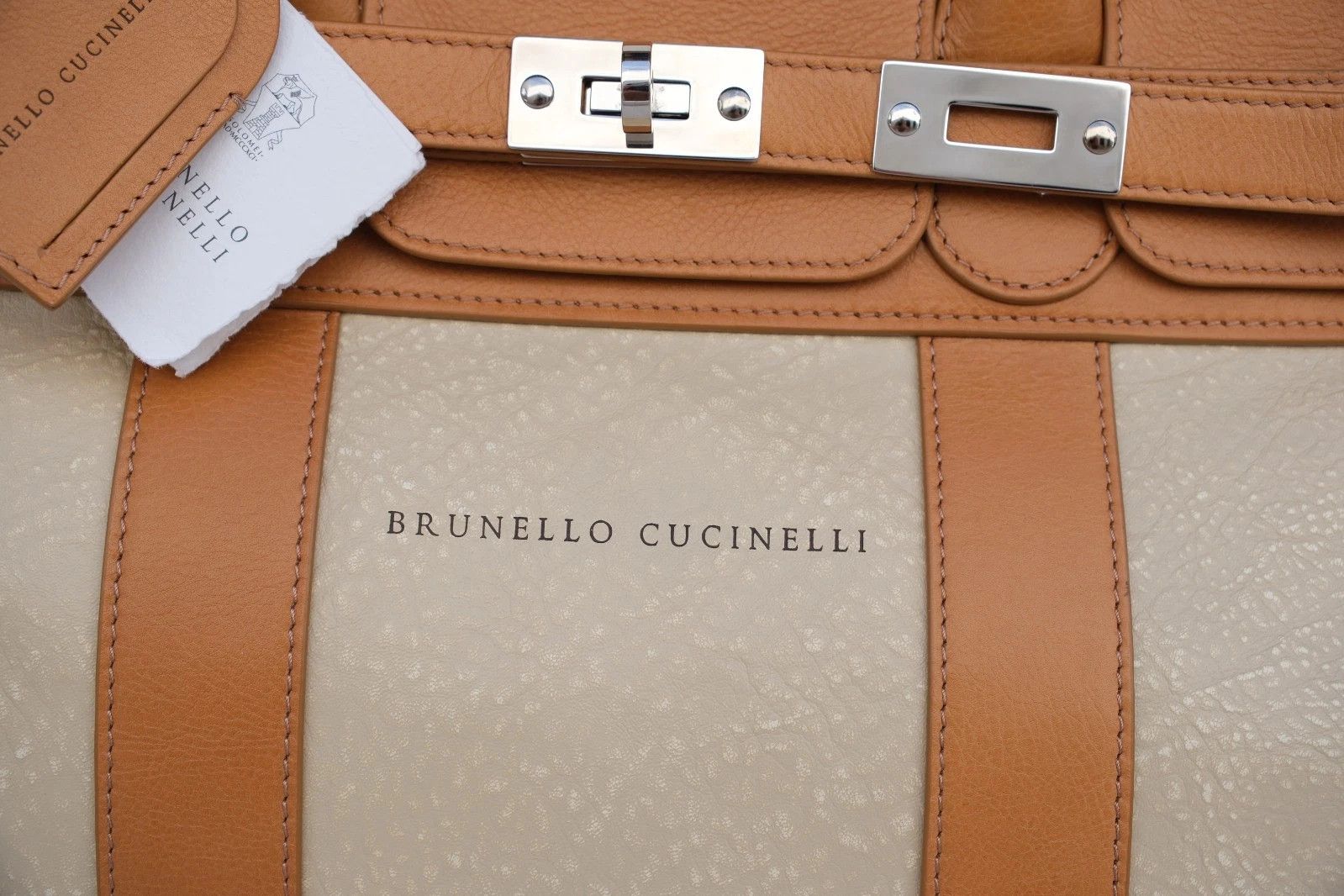 Brunello Cucinelli New Brunello Cucinelli Leather Vachetta Cowhide Country Size ONE SIZE - 5 Thumbnail