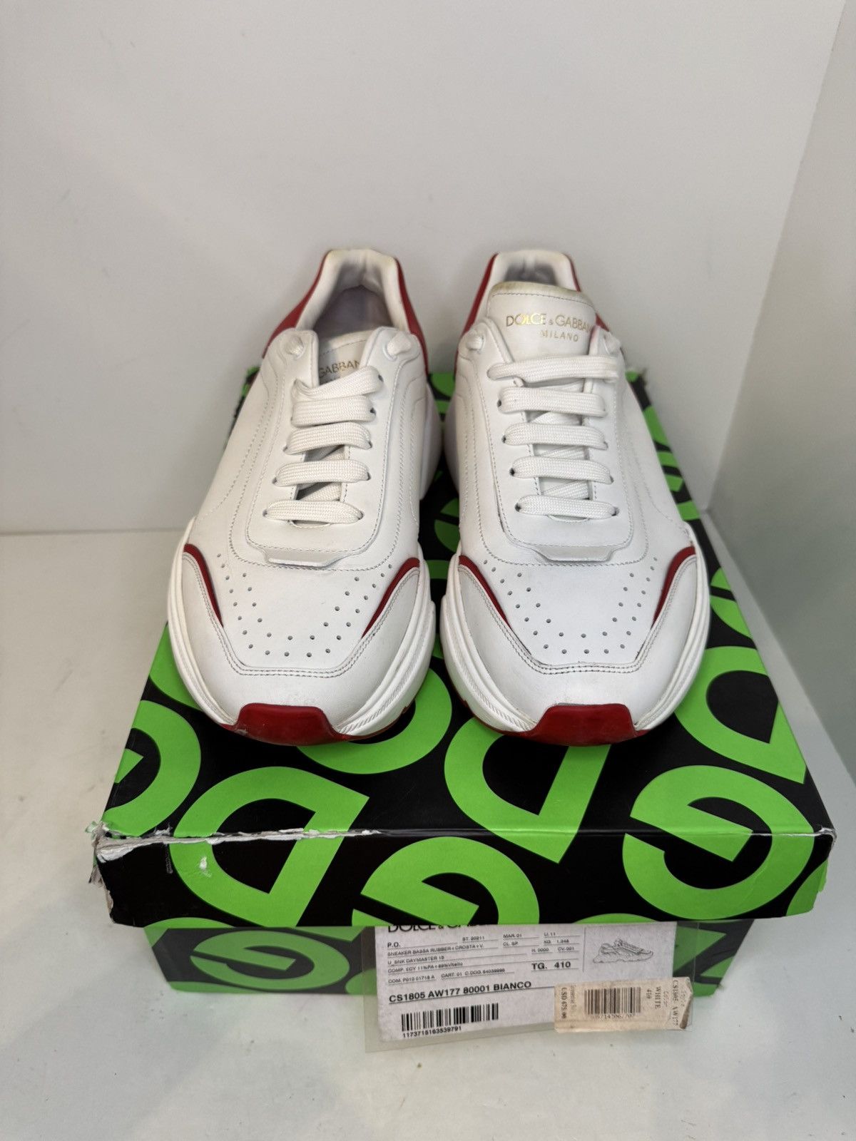 Dolce & Gabbana Dolce & Gabbana Day Master Red and White Sz 8 Size US 8 / EU 41 - 2 Thumbnail