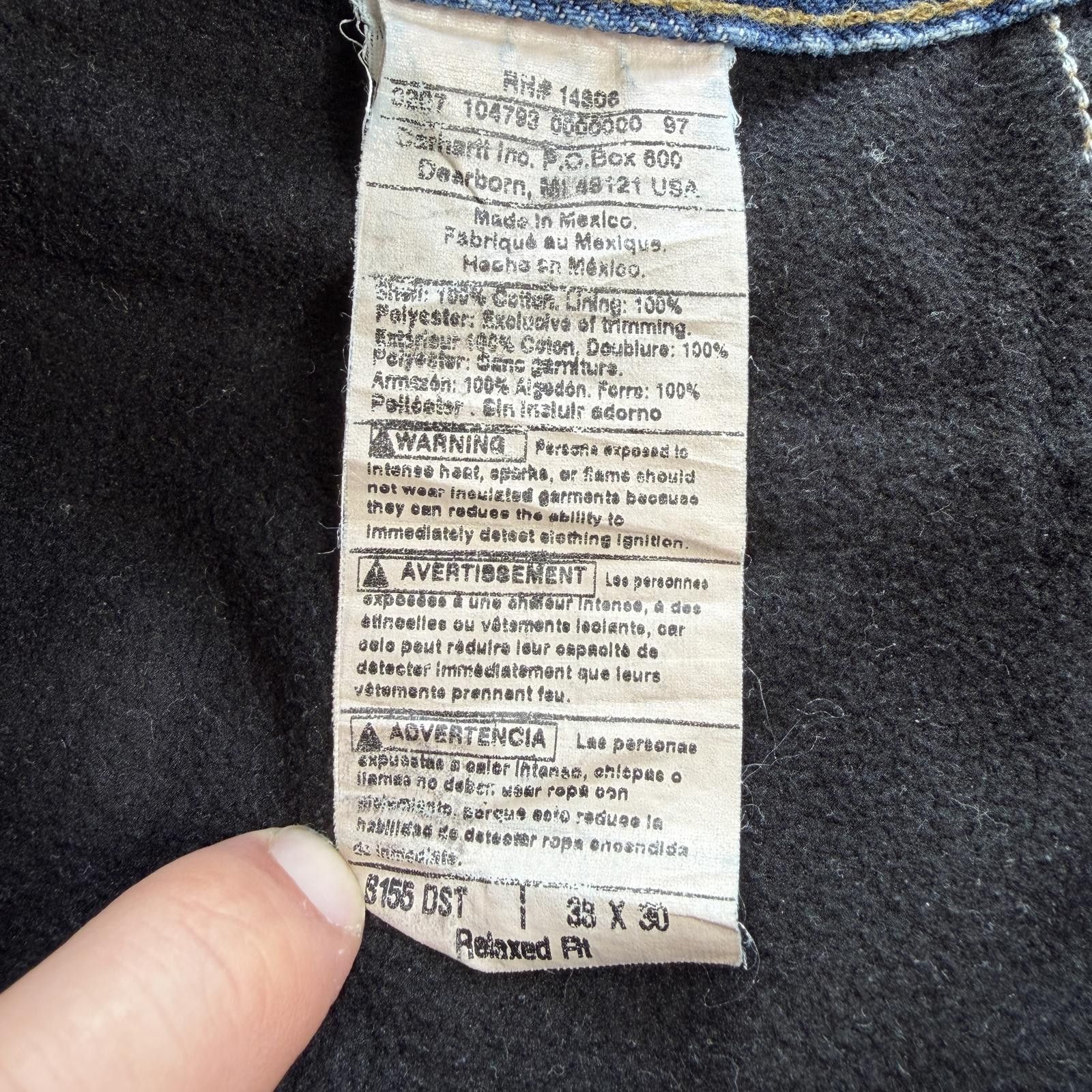 Carhartt Carhartt B15 DST Relaxed Fit Flannel Lined Denim Jeans 38x30 Size US 38 / EU 54 - 5 Thumbnail