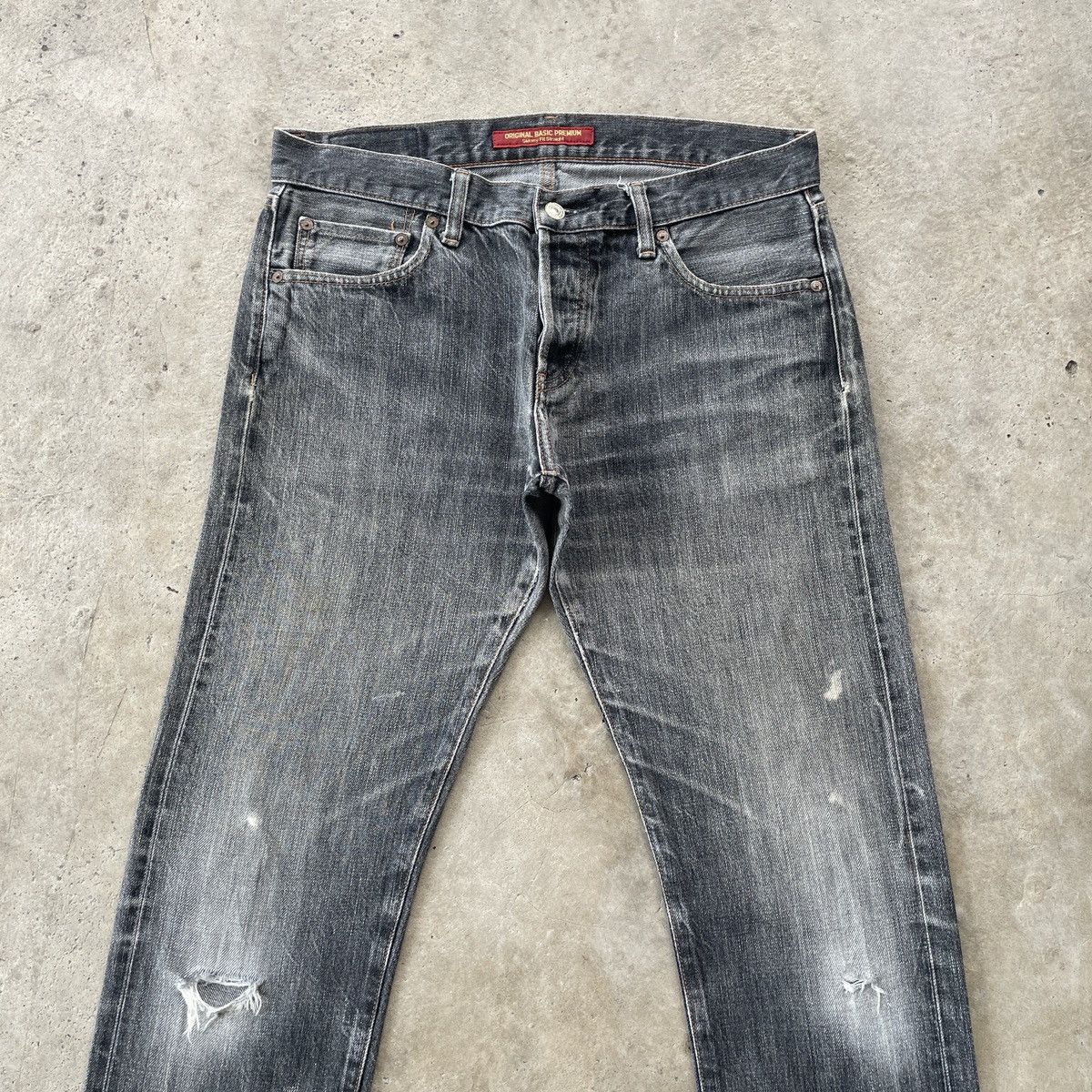 Japanese Brand W34 Vintage Japanese Black Faded Jeans Distressed Pants Size US 34 / EU 50 - 3 Thumbnail