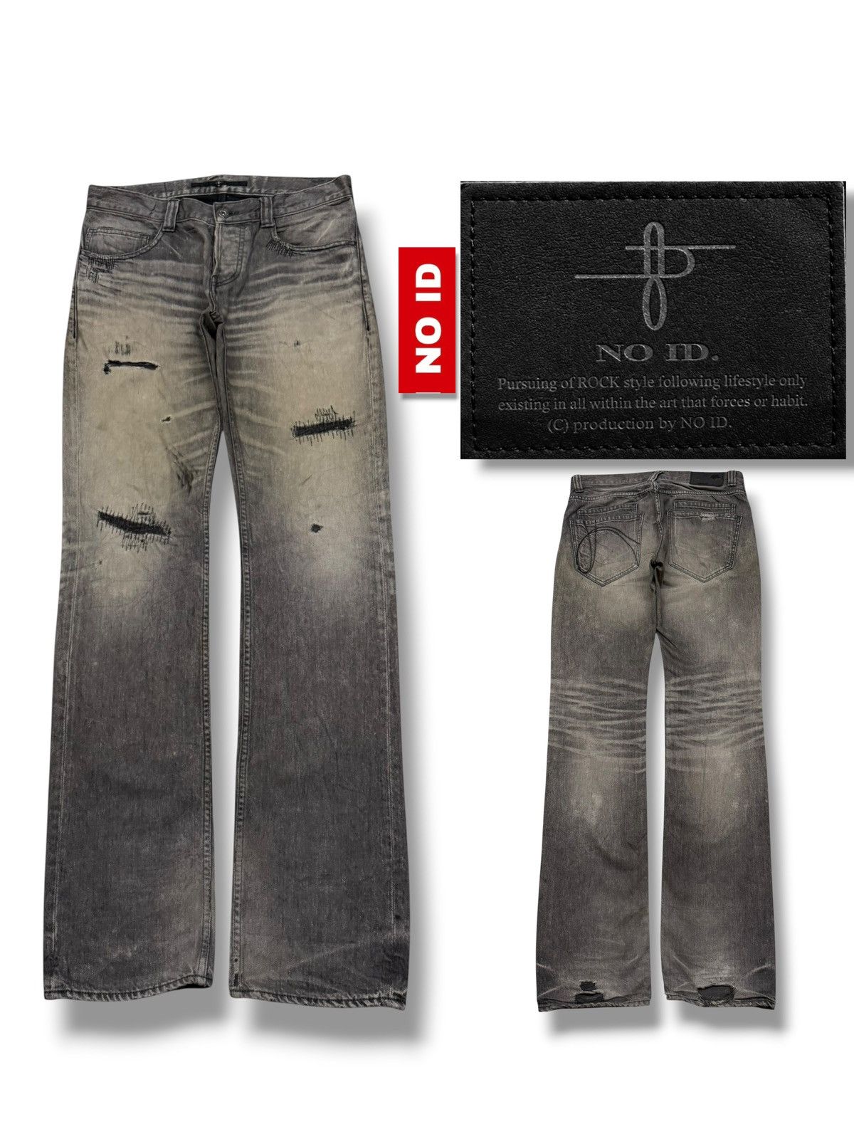 NO ID Vintage NO ID. Y2K Japanese Designer Distressed Denim | W31 