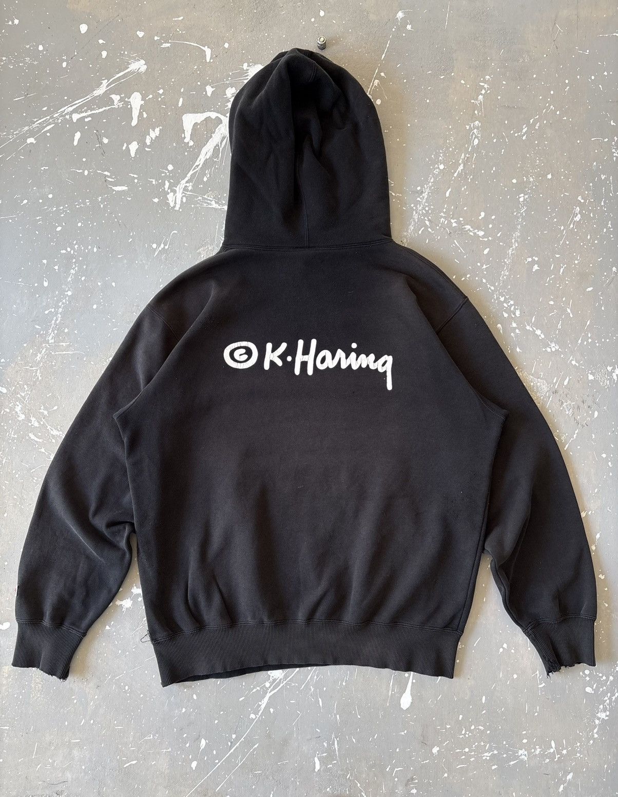Keith Haring Vintage Distressed Faded Keith Haring Hoodie Sweatshirt Size US M / EU 48-50 / 2 - 3 Thumbnail