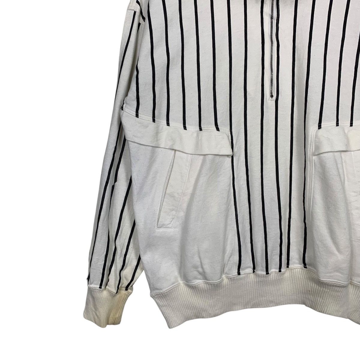 Japanese Brand Japanese Brand Black Pia Stripe Half Zipper Sweater Size US M / EU 48-50 / 2 - 3 Thumbnail