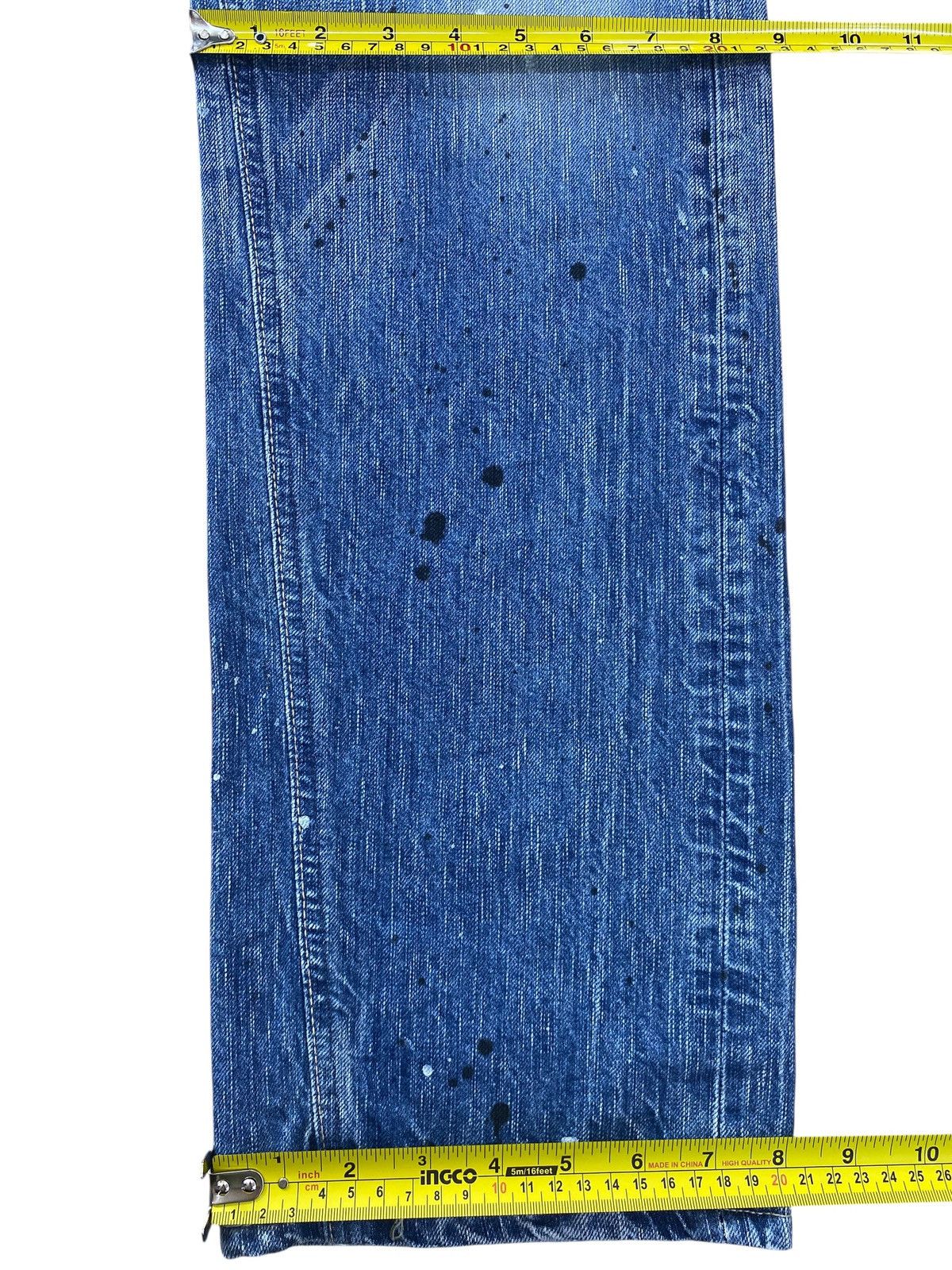 Japanese Brand Blue Trip Ripped With Paint Splatter Straight Leg Jeans Size US 32 / EU 48 - 9 Thumbnail