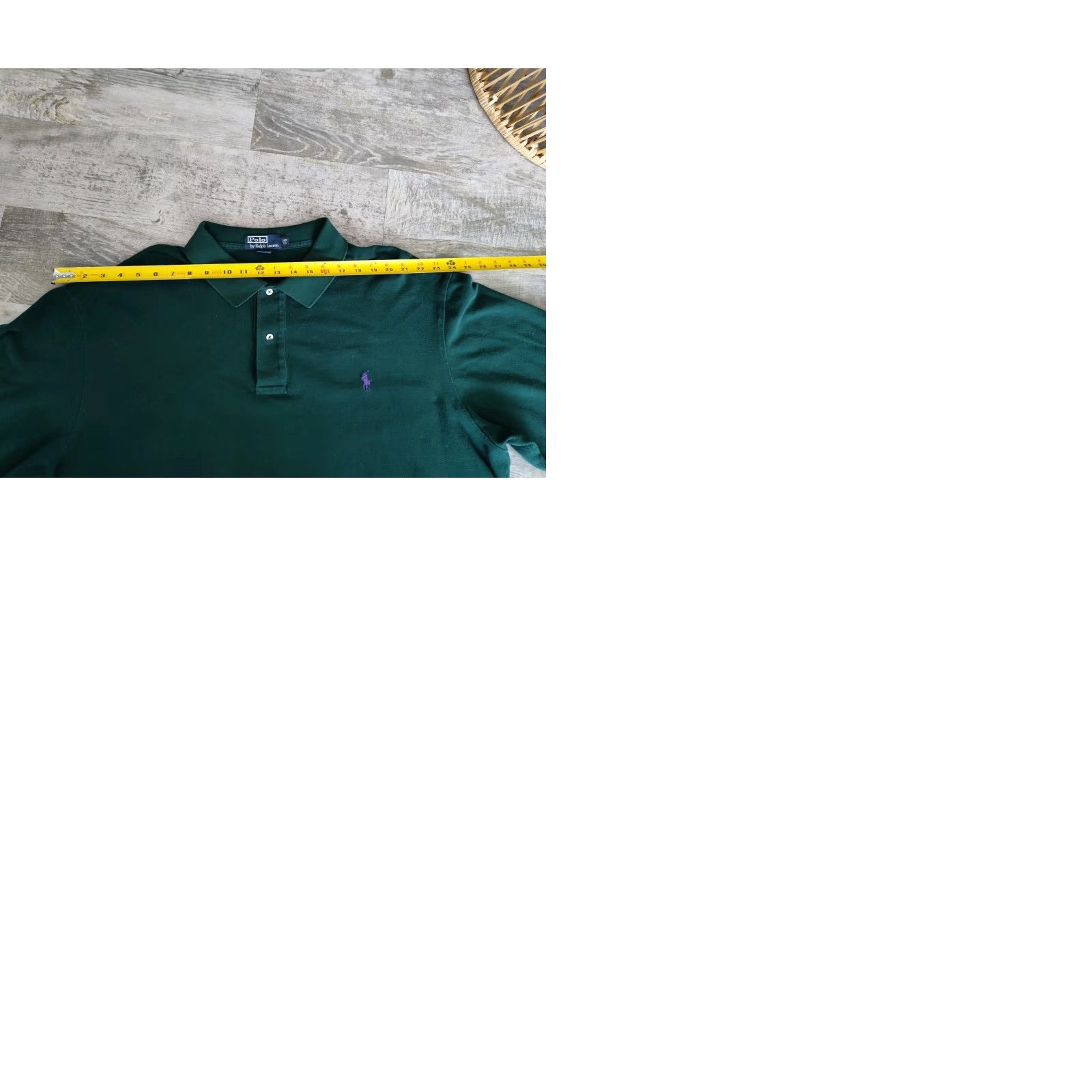 Polo Ralph Lauren VINTAGE Polo Ralph Lauren Green Rugby Shirt W/ Purple Pony Men's Big Size 3XB Size US XXL / EU 58 / 5 - 10 Thumbnail