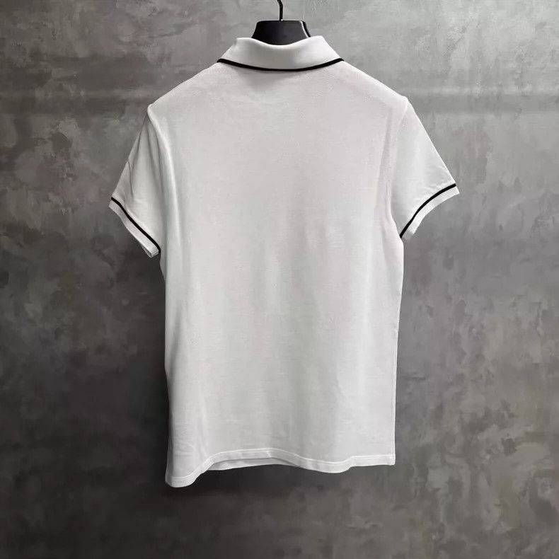 Celine Celine White Striped Letter Pattern Polo Shirt Size US S / EU 44-46 / 1 - 2 Thumbnail