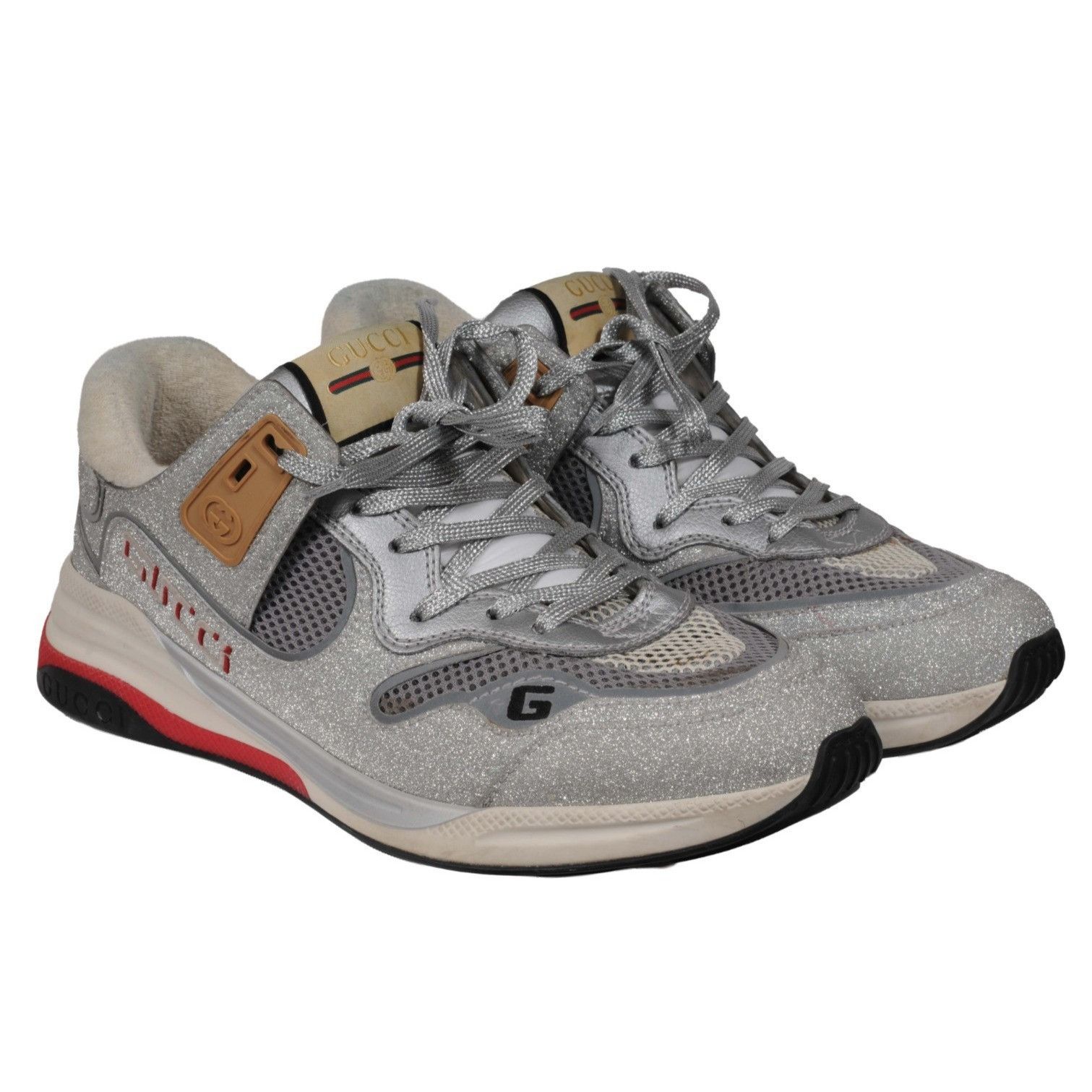 Gucci Ultrapace Glitter Low Top Sneakers Size US 8 / EU 41 - 17 Thumbnail