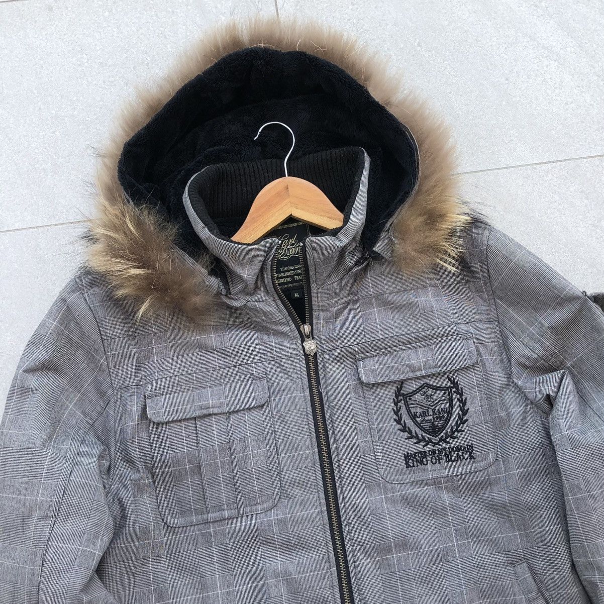 Karl Kani Karl Kani Acrylic Fur Raccoon Hoodie Lined Fleece Jacket Size US M / EU 48-50 / 2 - 2 Thumbnail